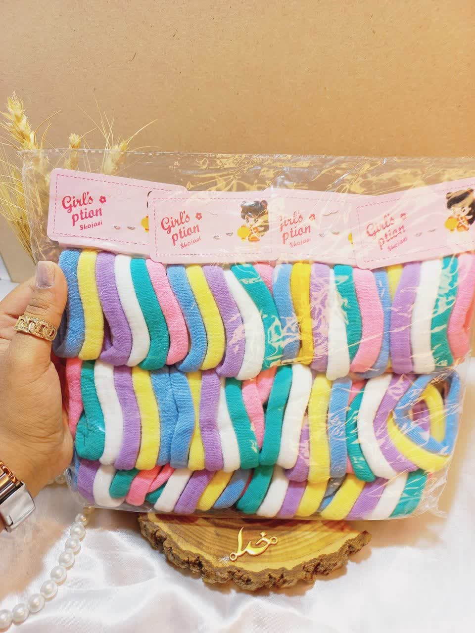 کش مو زنانه رنگی بسته 6 عددی گرلز پتیان GIRLS PTIAN