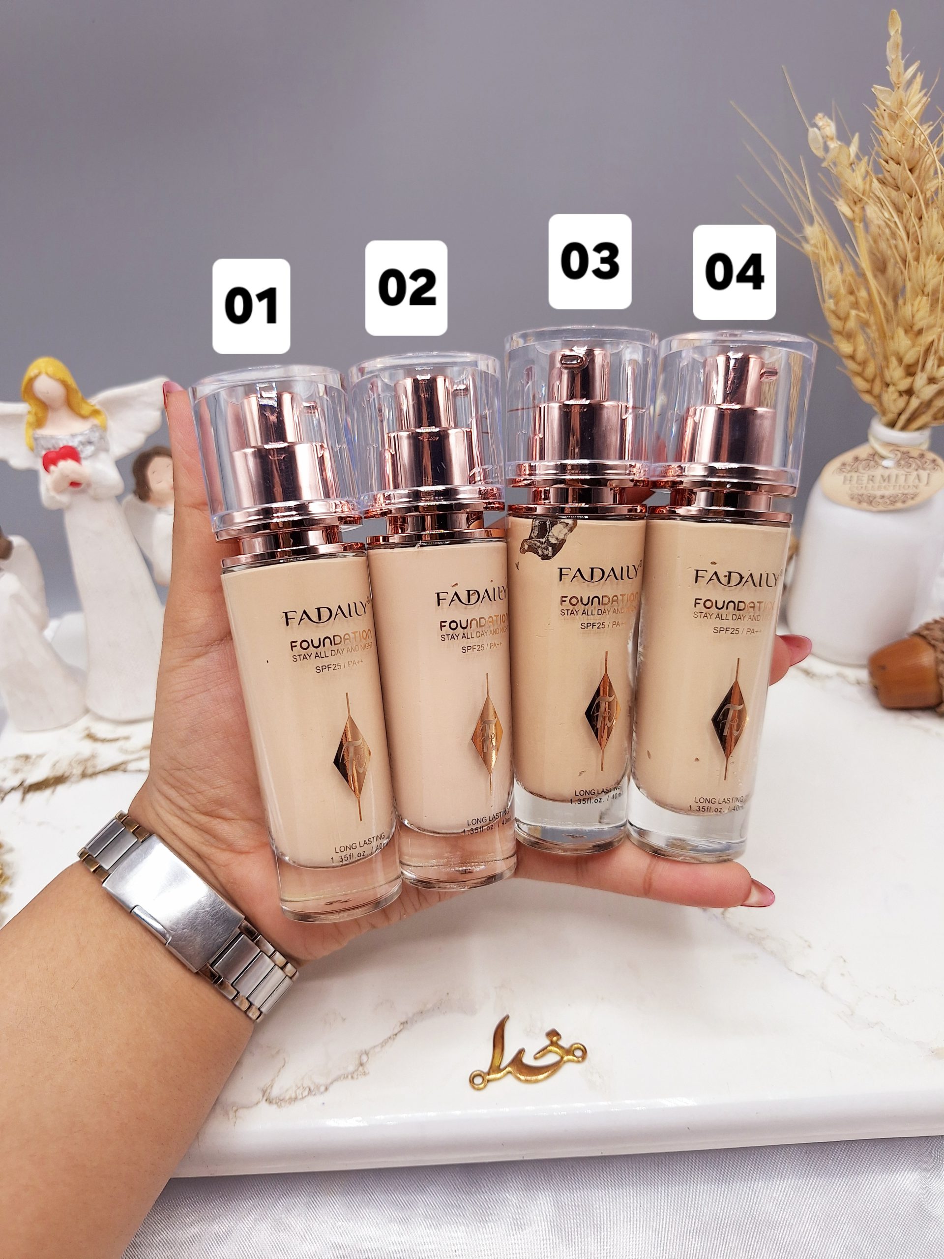 کرم پودر روزانه برند FADAILY درب شیشه کد FA1009