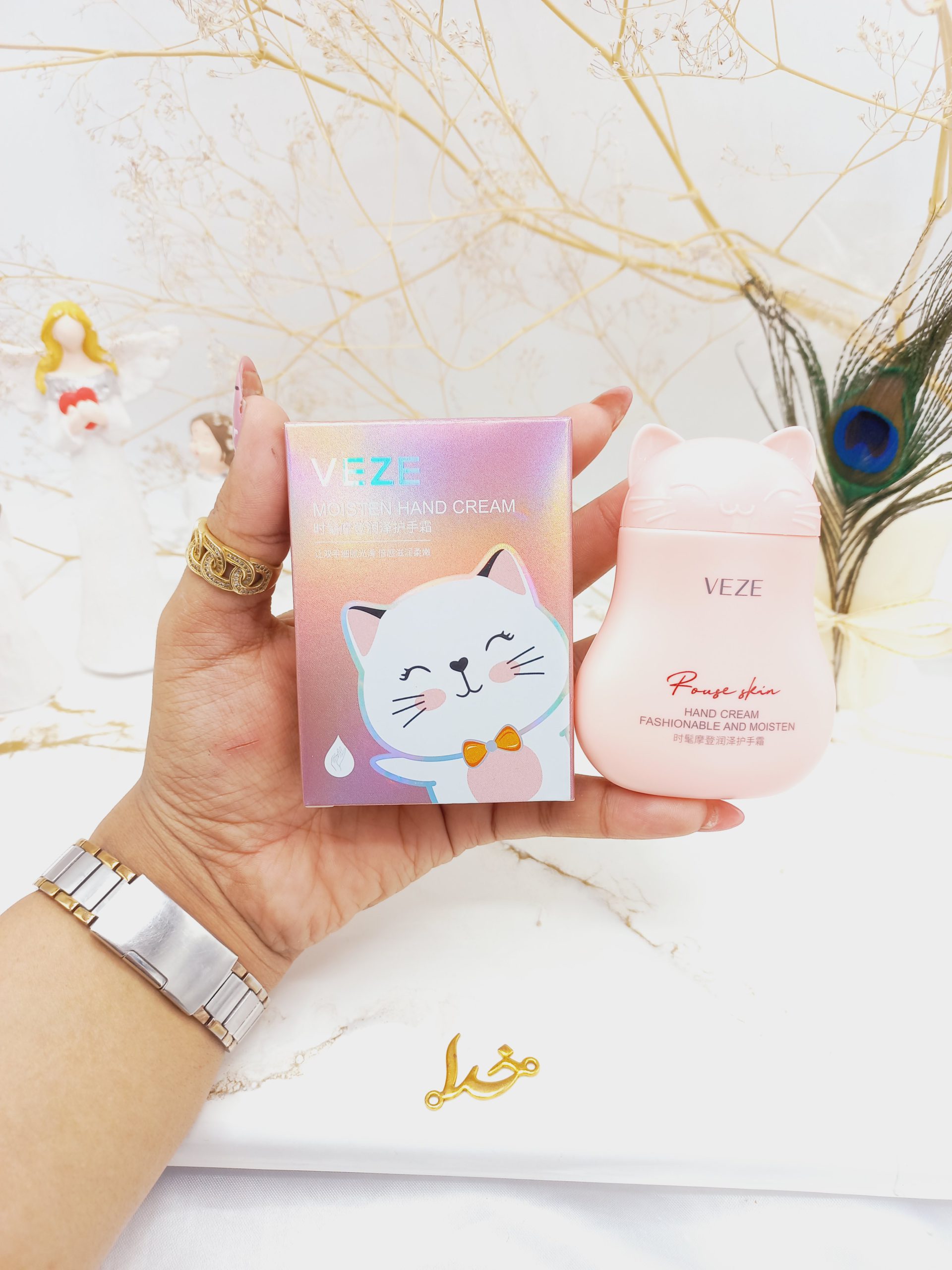 کرم دست فوق آبرسان گربه صورتی VEZE  کدFZ78334