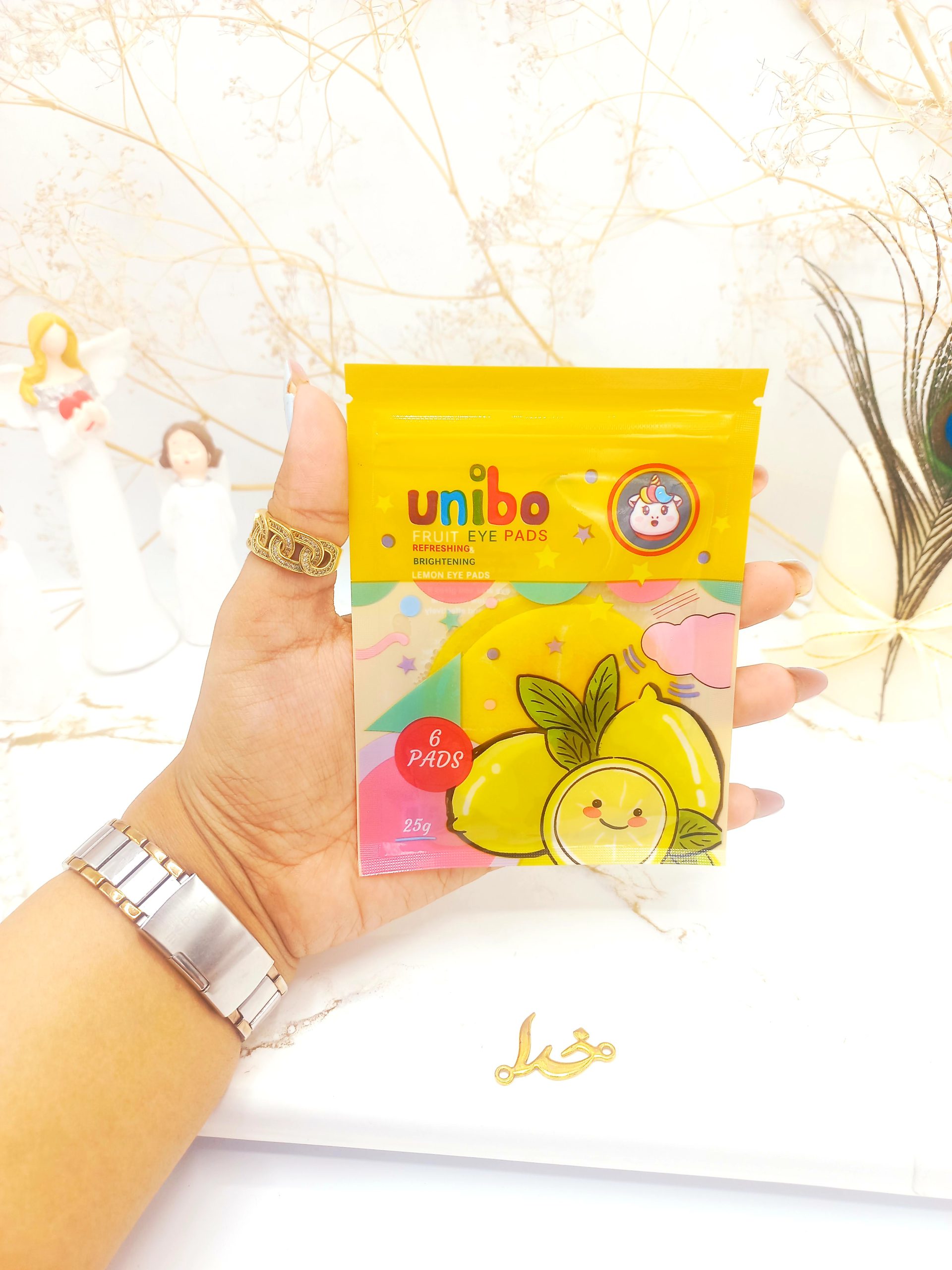 ماسک پد دور چشم میوه ای 6عددی یونیبو UNIBO‏ (لیمو)