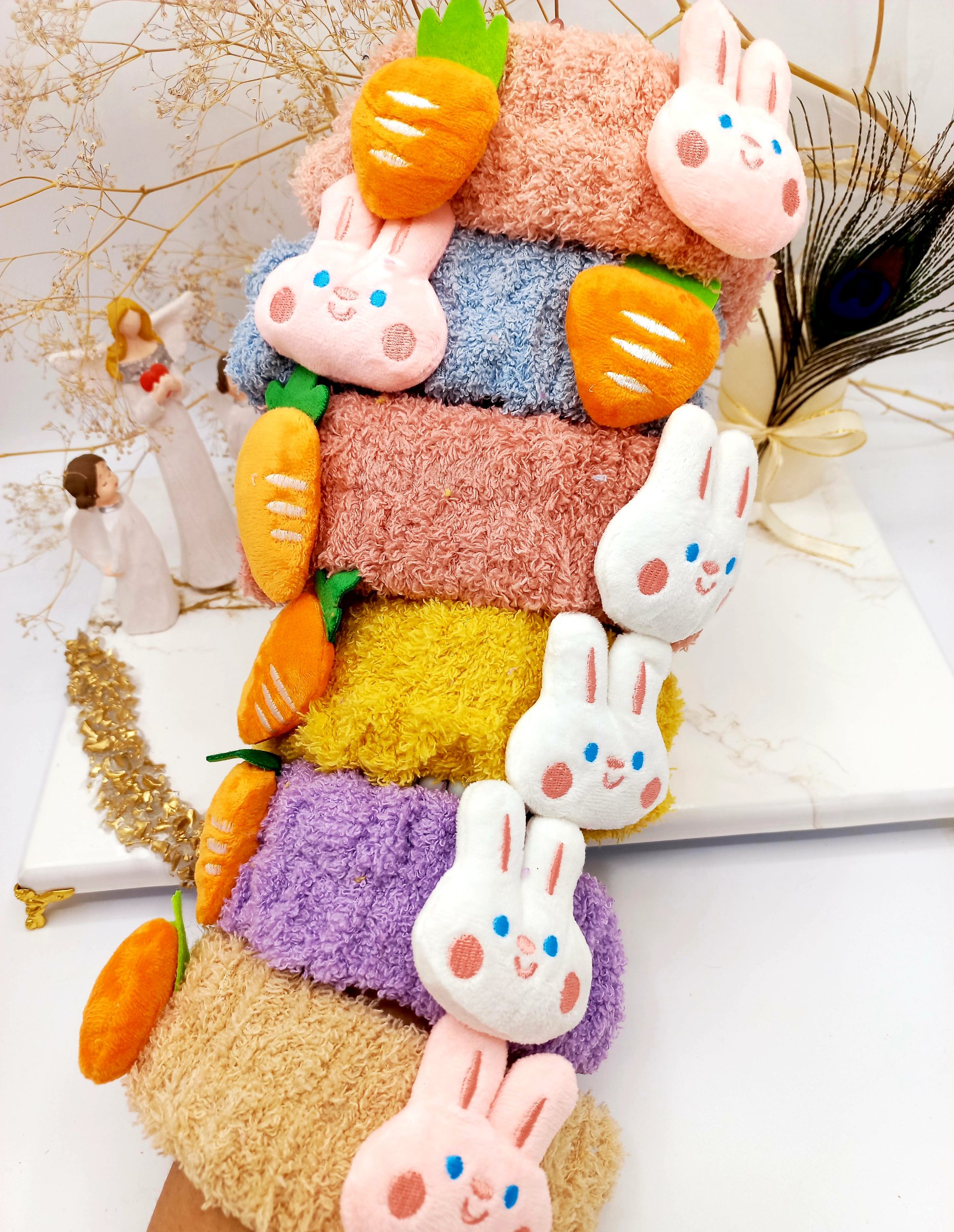 هدبند حوله ای دخترانه مدل خرگوش با کیفیت