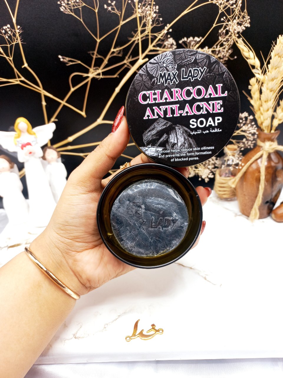 صابون زغال قوطی فلزی برند مکس لیدی MAX LADY کد 14049