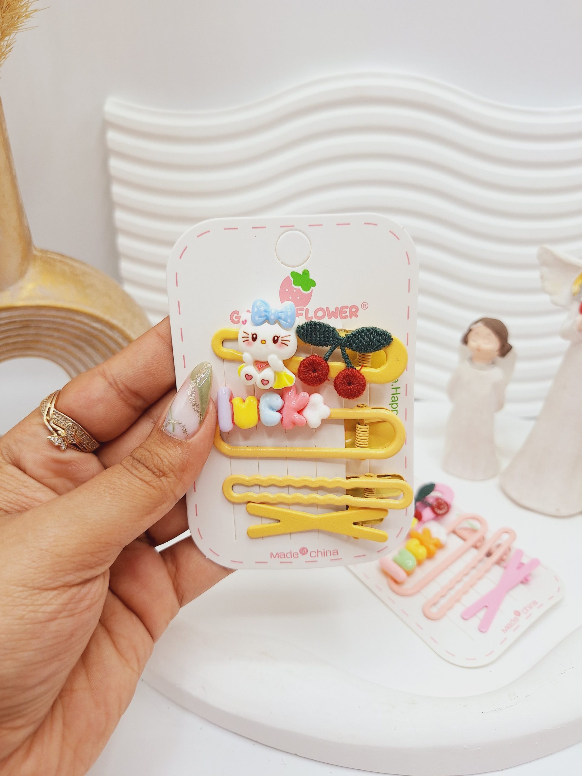 گیره تق تقی مو طرح کیتی و گیلاس