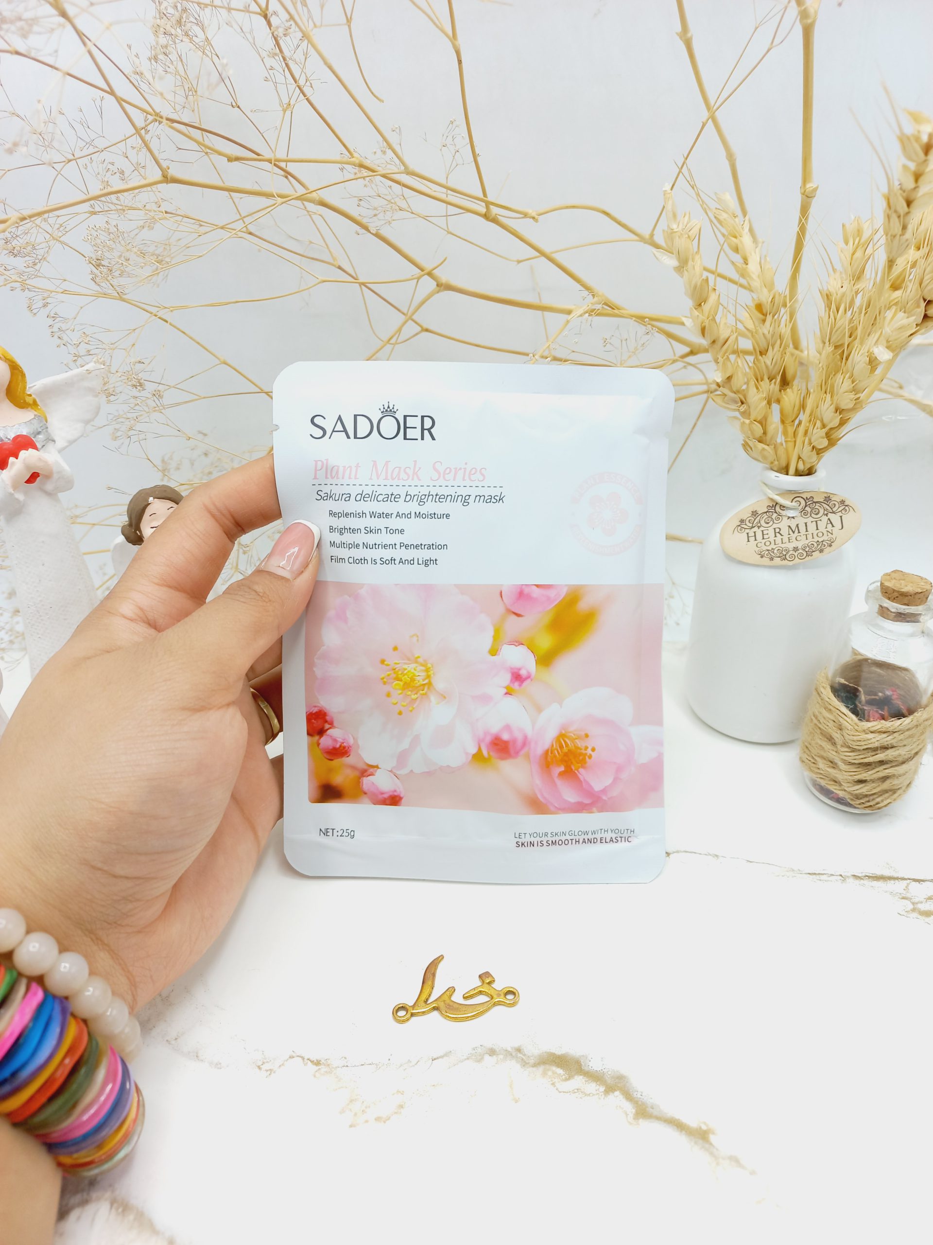 ماسک صورت ورقه ای عصاره شکوفه گیلاس سادور کد SD90276