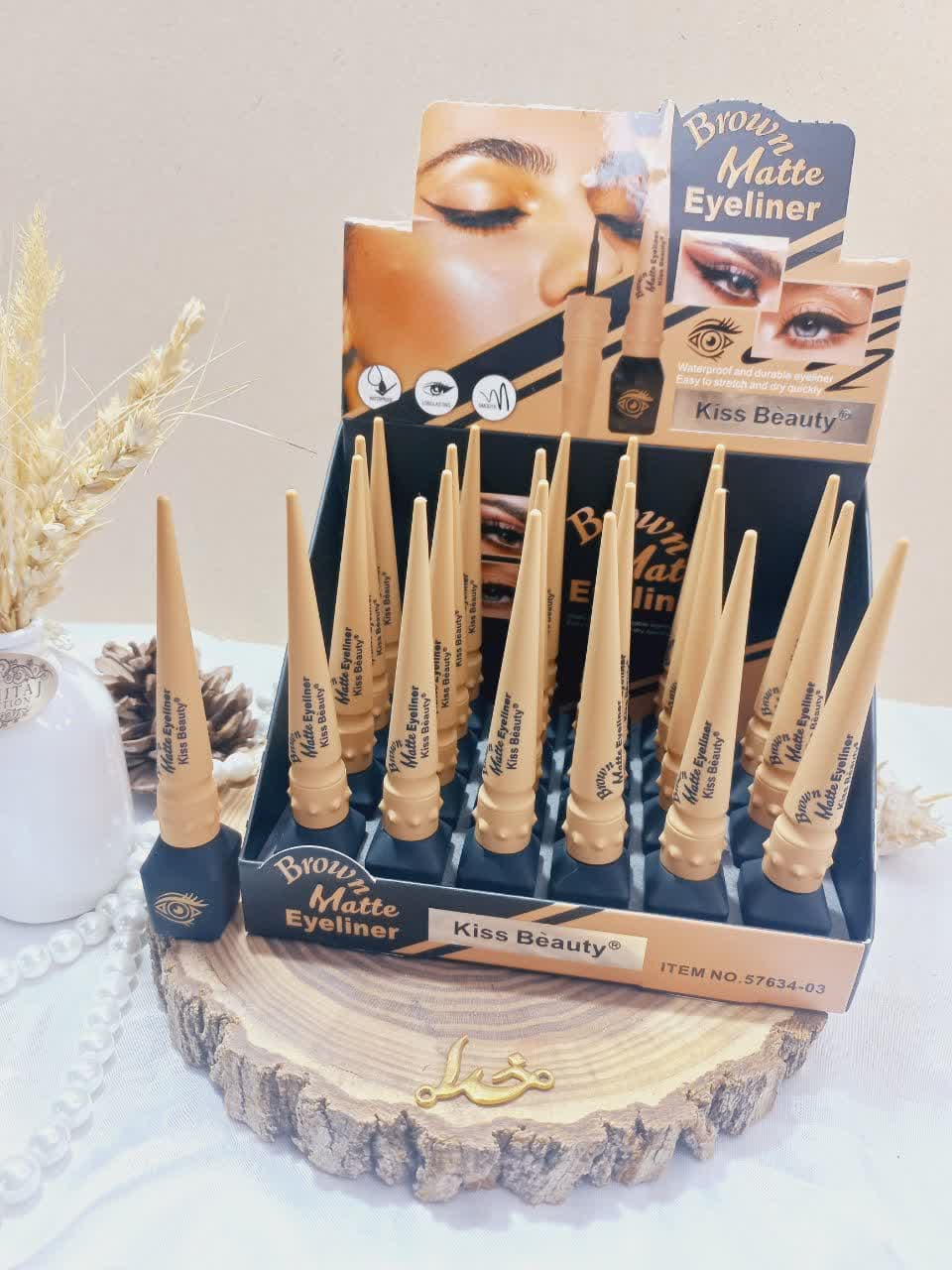 خط چشم پرطرفدار Brown Matte Eyeliner برند کیس بیوتی KISS BEAUTY کد 57634