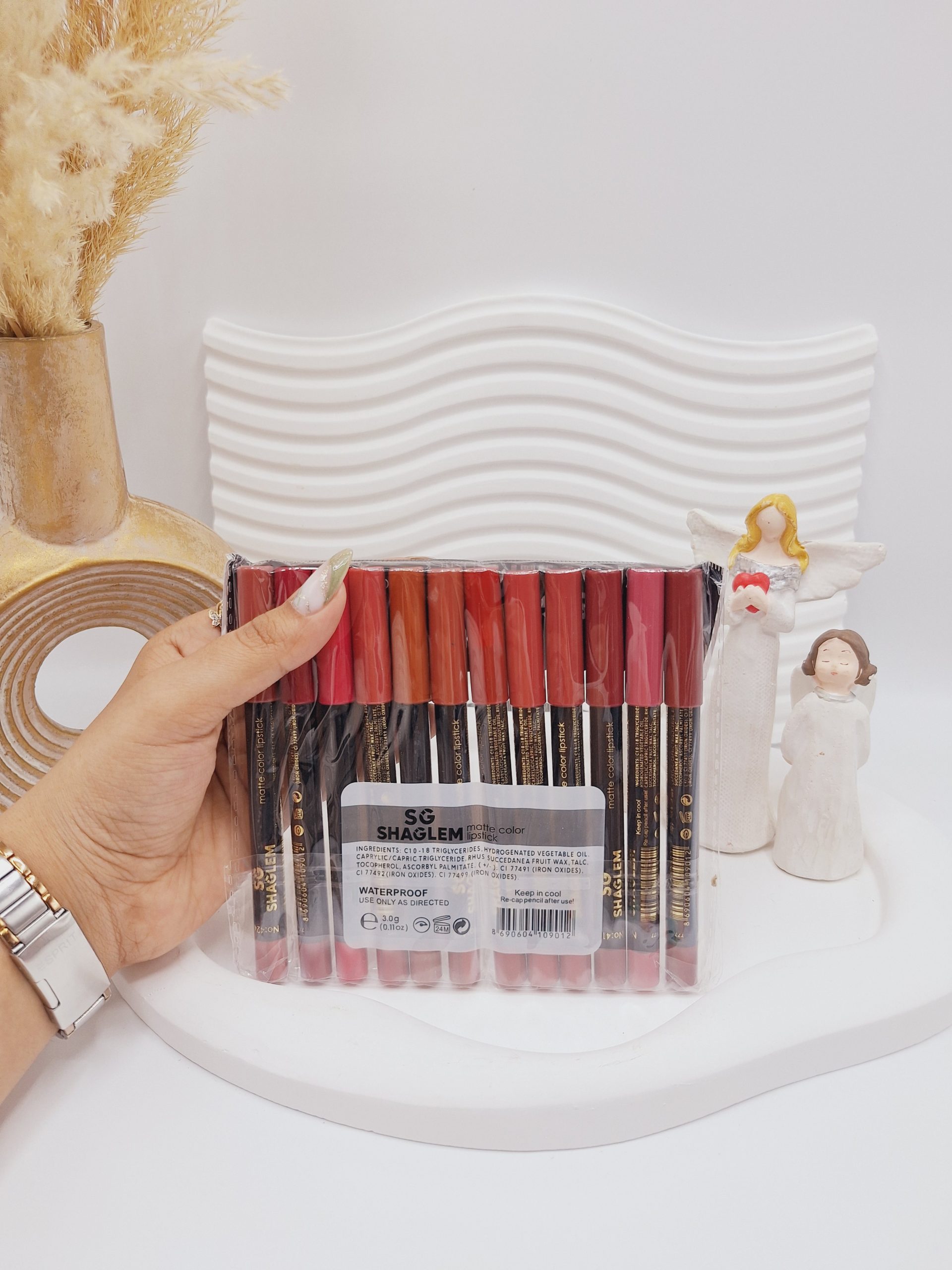 رژ لب رنگ مات ‏SHAGLEM‏ ضدآب کد 9012