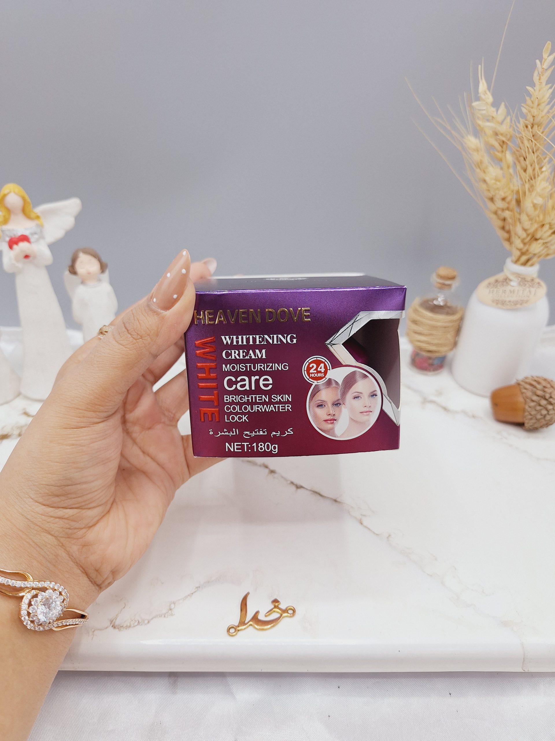 کرم کاسه ای مراقبت از پوست و سفید کننده HEAVEN DOVE کارتن بنفش کد HD_1061C