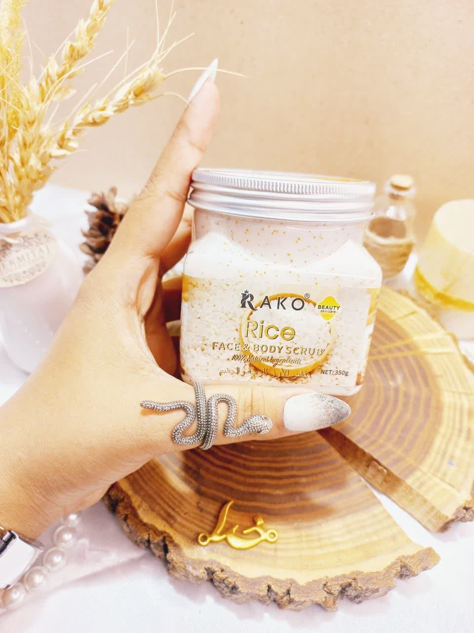 اسکراب شنی صورت و بدن رایحه گندم راکو RAKO اصلی کد RK1025