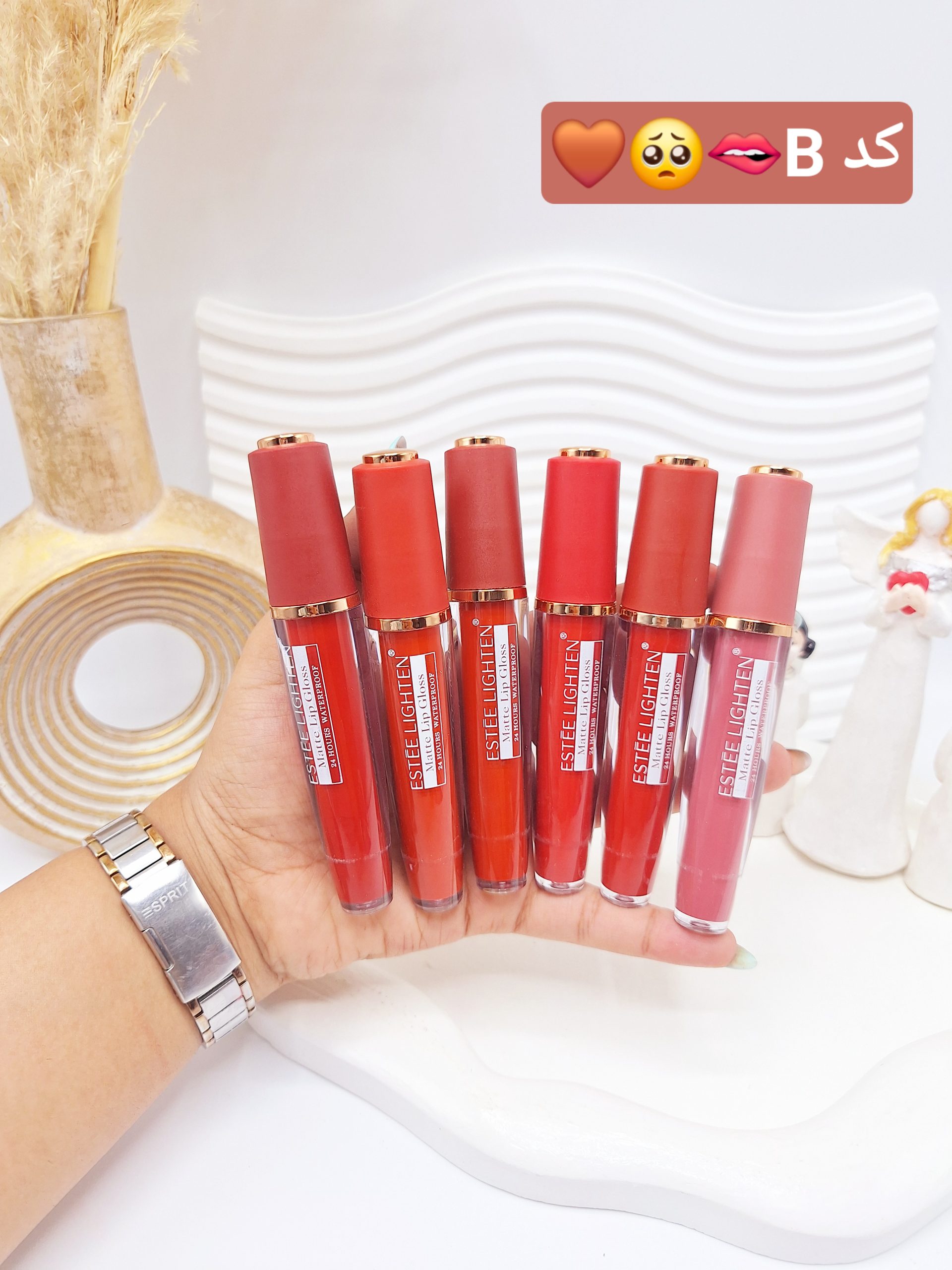 پک رژ مایع 6 تایی برند ESTEE LIGHTEN کد 76001