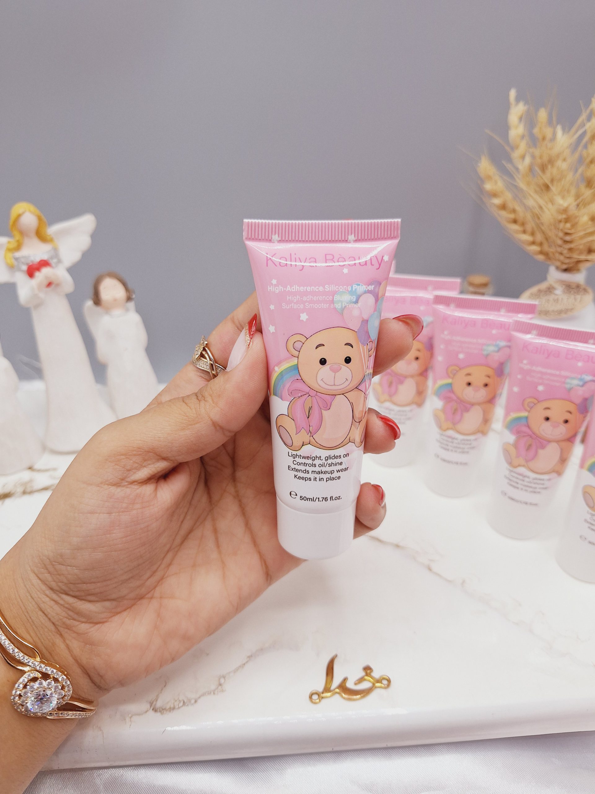 پرایمر تیوپی طرح خرس فانتزی صورتی برند کالیا بیوتی Kalia Beauty کد 095