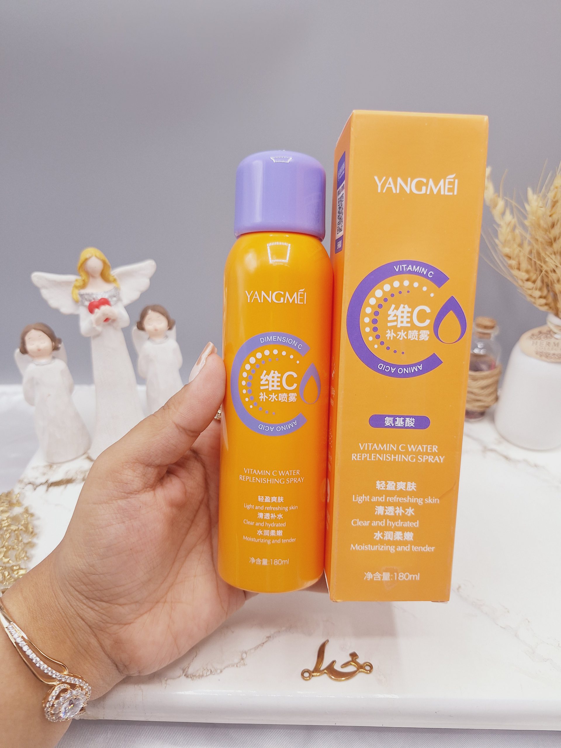 اسپری تنظیم آرایش صورت ویتامین C‏ برند YANGMEI کد 9261