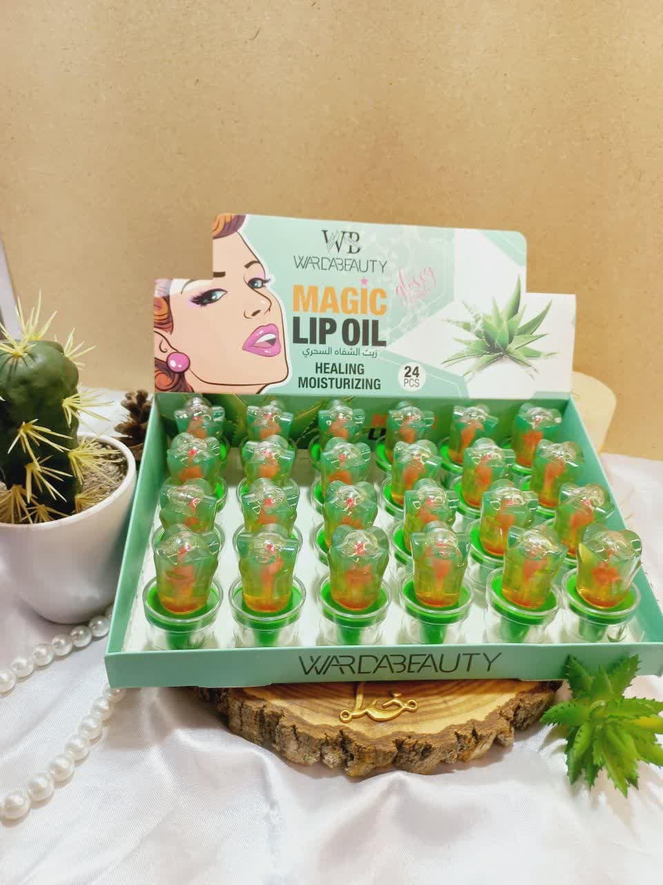 برق لب شاین دار طرح گل وردا بیوتی warda beauty کد WB 2242205| پخش عمده