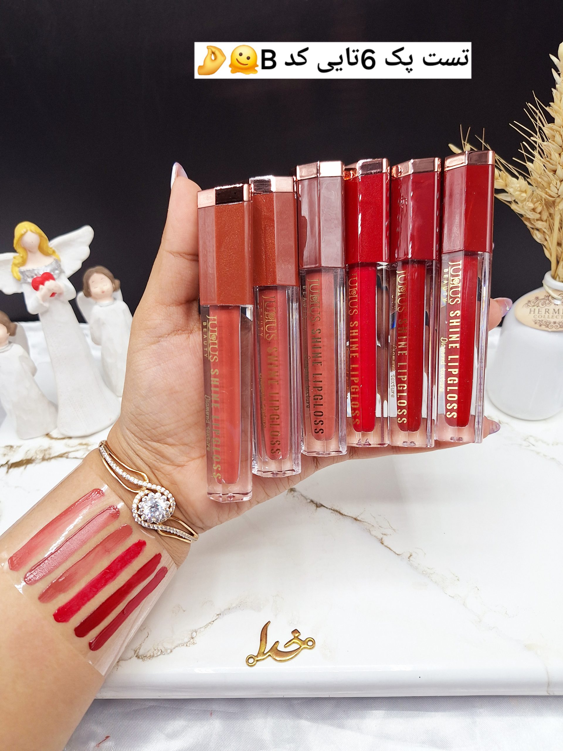 پک رژ لب مایع 6 عددی برند جولیوس JULIUS کد JL 6165