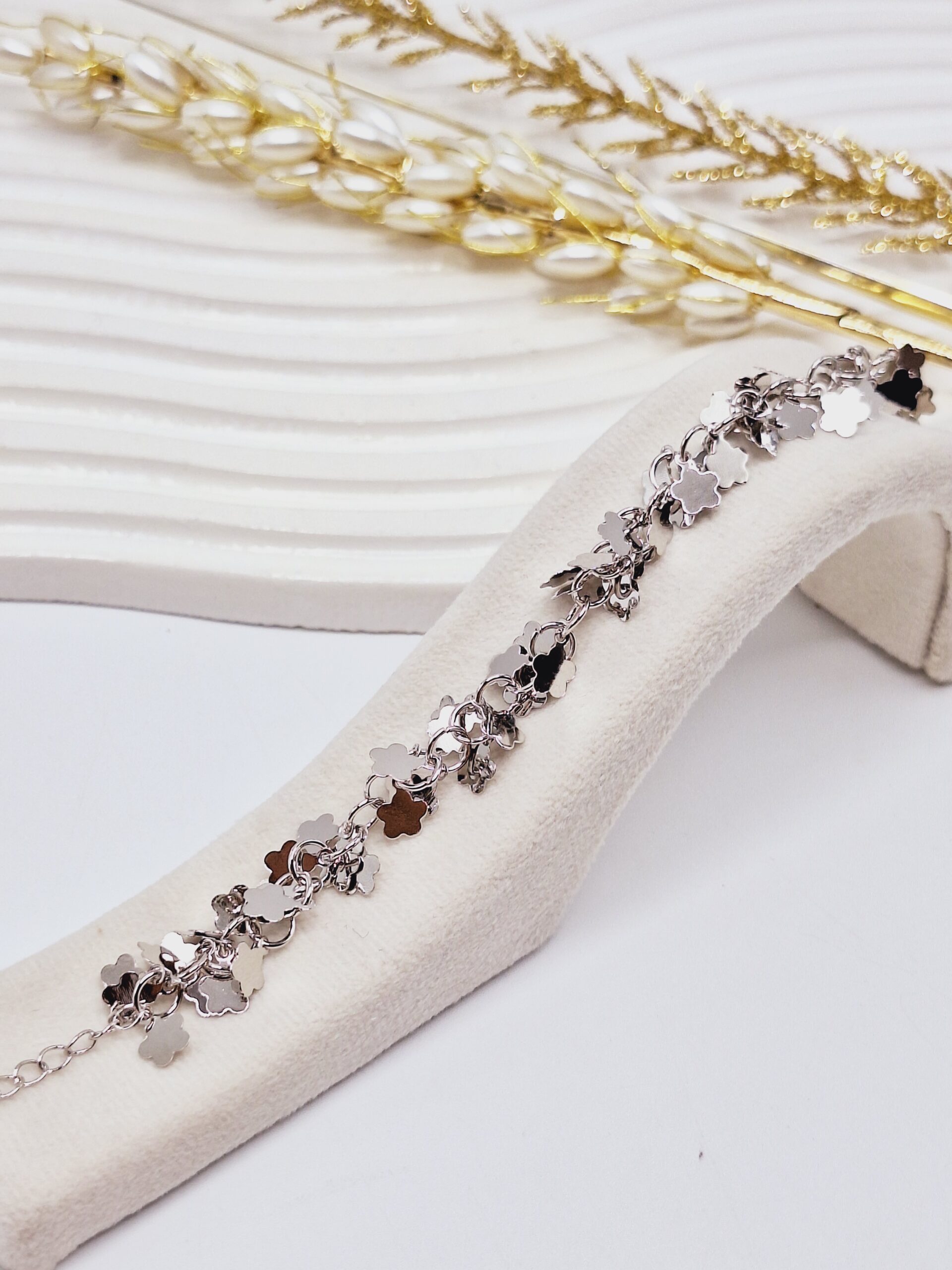 پابند پولکی آویز ستاره ای آبکاری رادیوم