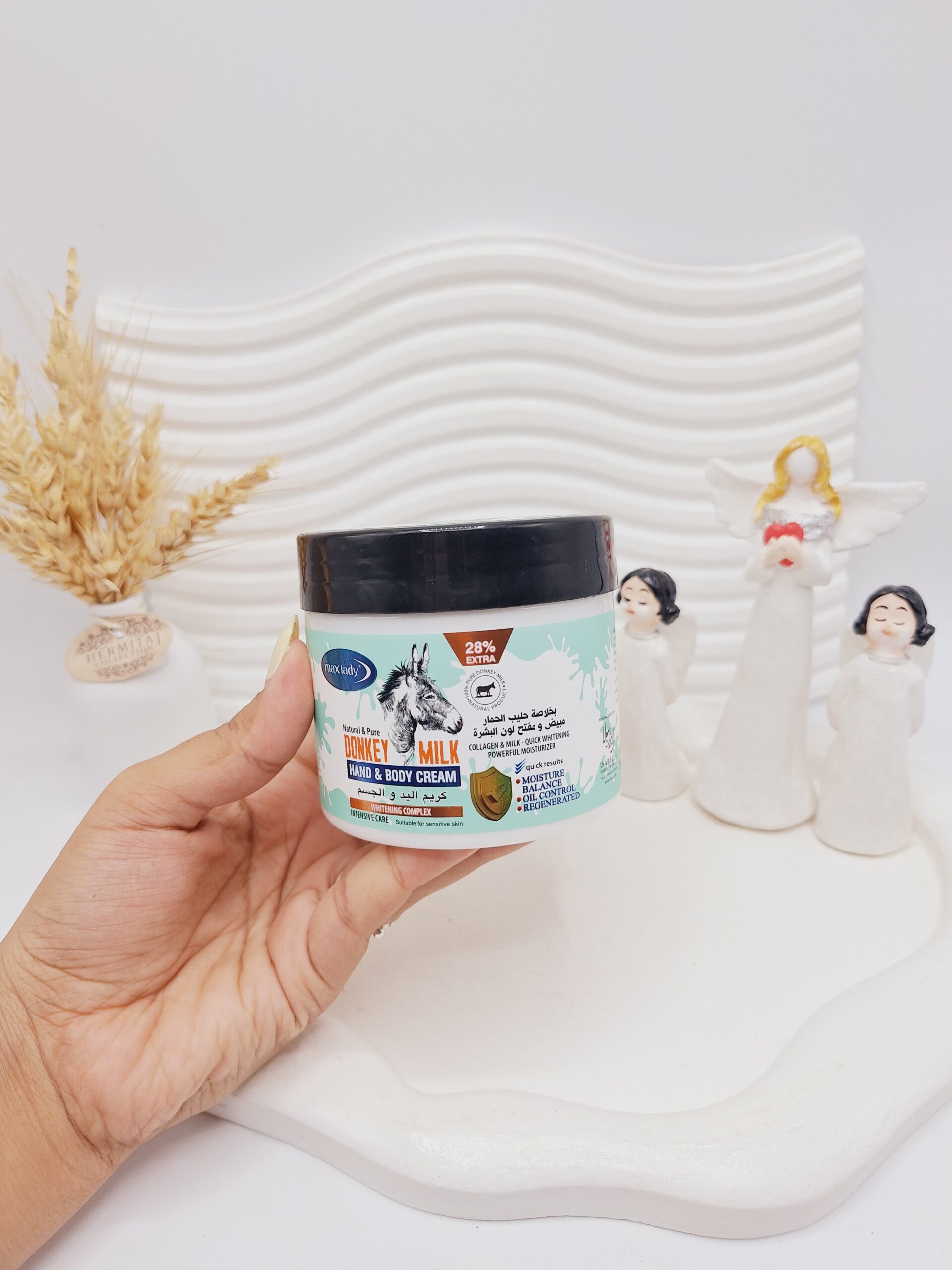 کرم سفید کننده دست و صورت شیر الاغ مکس لیدی کد 3853