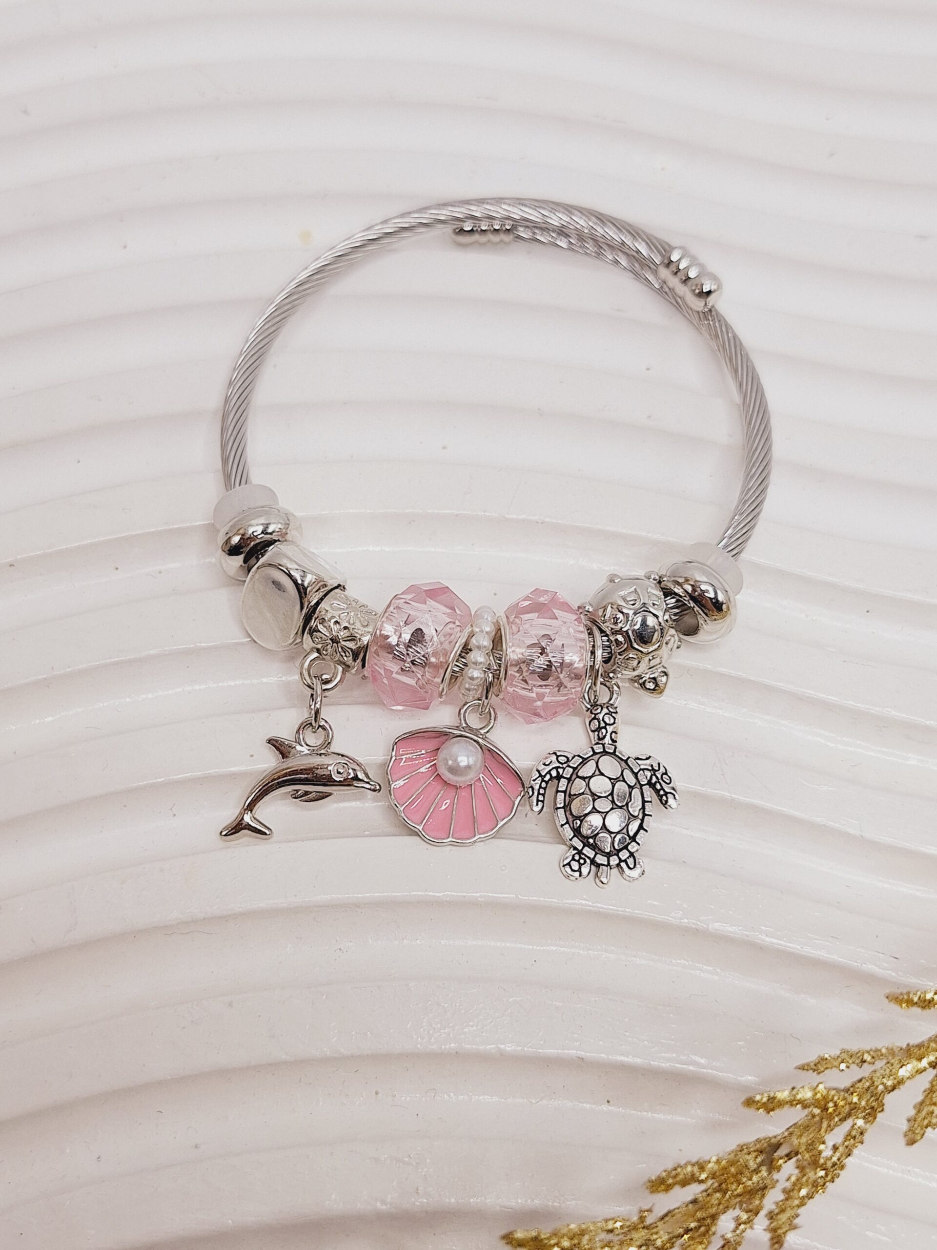 دستبند پاندورا یا آرزوها طرح لاک پشت