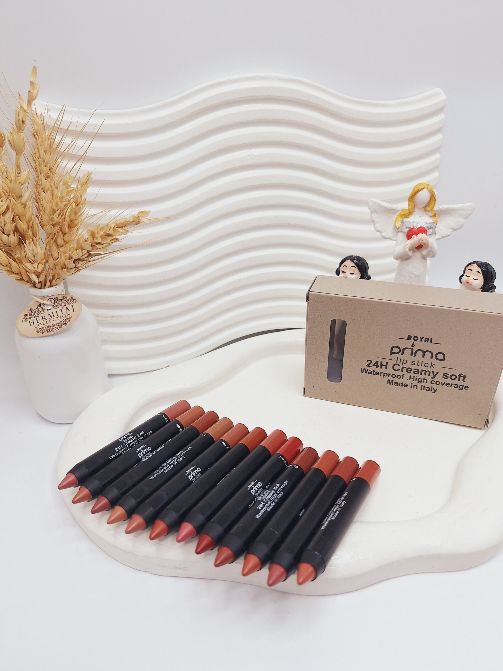 پک مداد لب شمعی 24 ساعته مات برند اصلی رویال پریما کد 0016