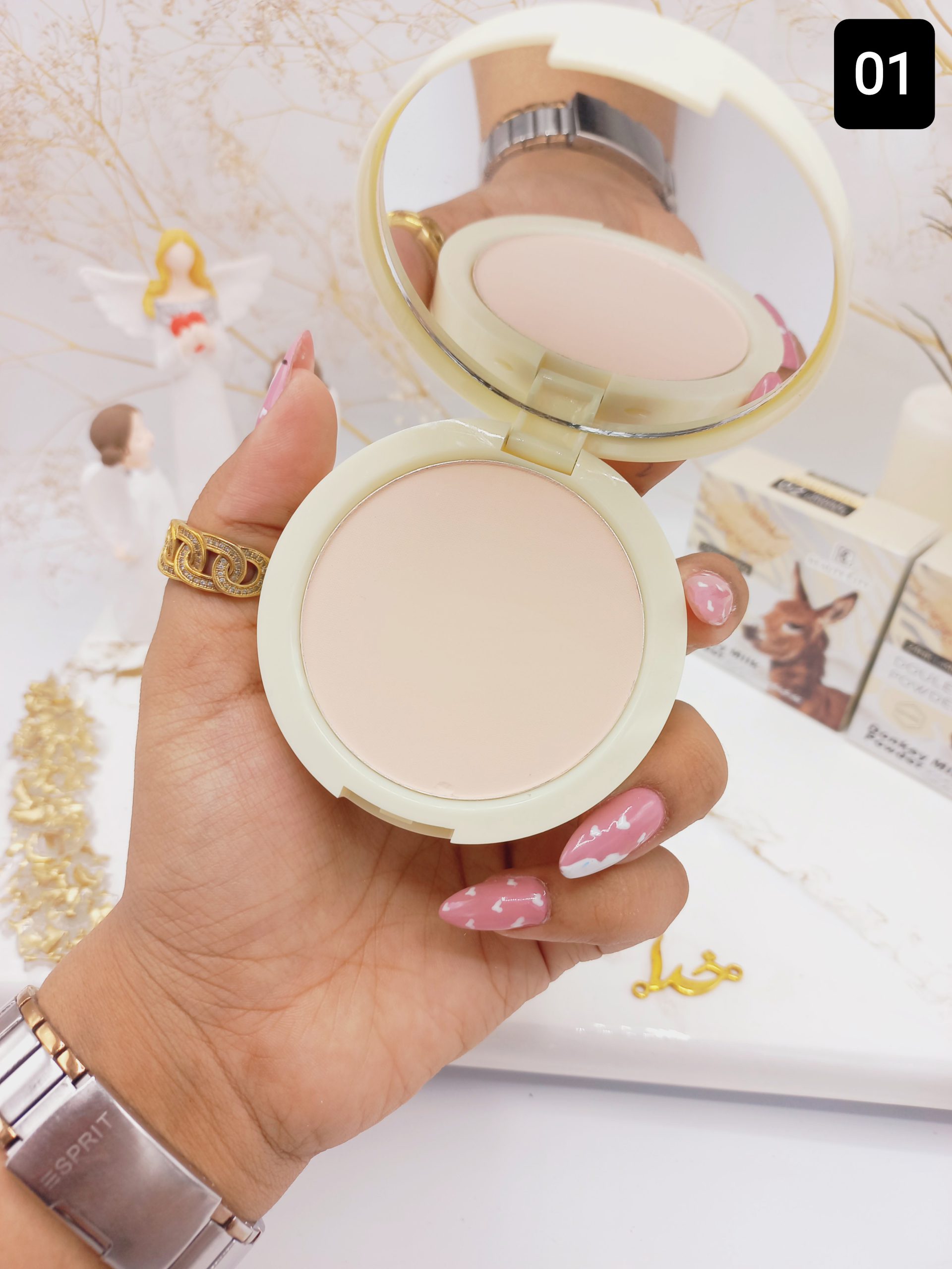 پنکک پرطرفدار 2 طبقه شیر الاغ Donkey Milk Powder برند بیوتی سیتی BEAUTY CITY کد 5127