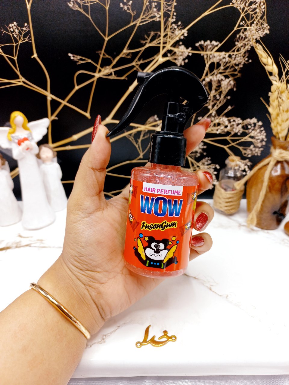 عطر موی شاین دار ادامس خرسی 130 ml برند واو WOW کد 22