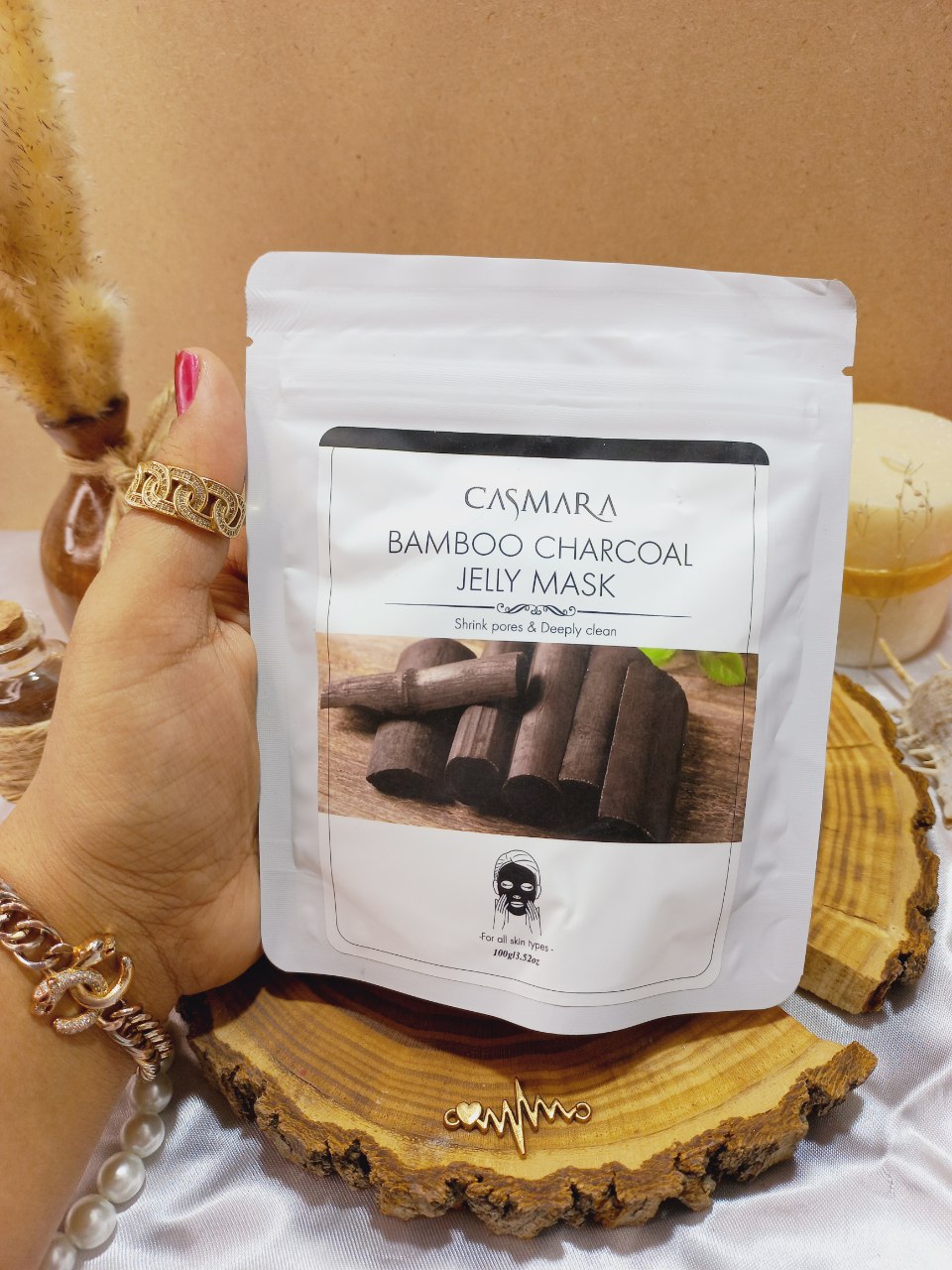 ماسک پودری جوانسازی کاسمارا CASMARA با عصاره زغال بامبو BAMBOO ساخت اسپانیا 100 گرمی