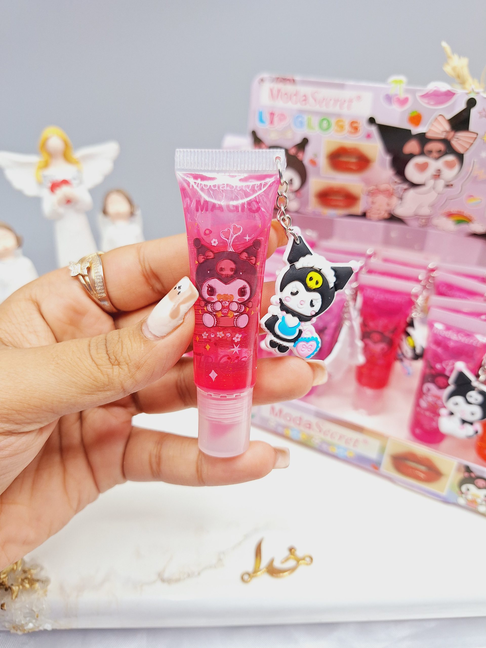 لیپ گلاس گیلیتری آویز دار طرح دلقک کد YL_0069