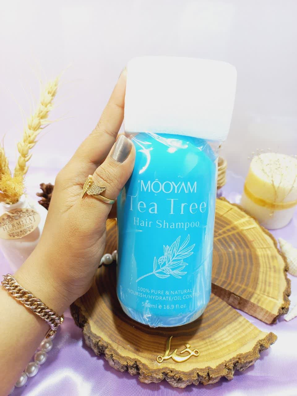 شامپو مو درخت چای بدون سولفات 500 میل اورجینال مویام MOOYAM کد M1MOOYAM077