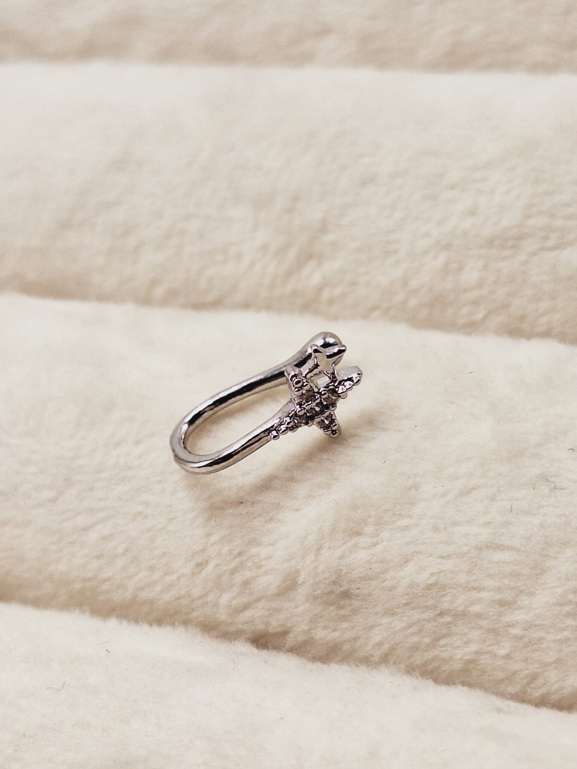 پرسینگ فیک بینی طرح درخشش نقره ای