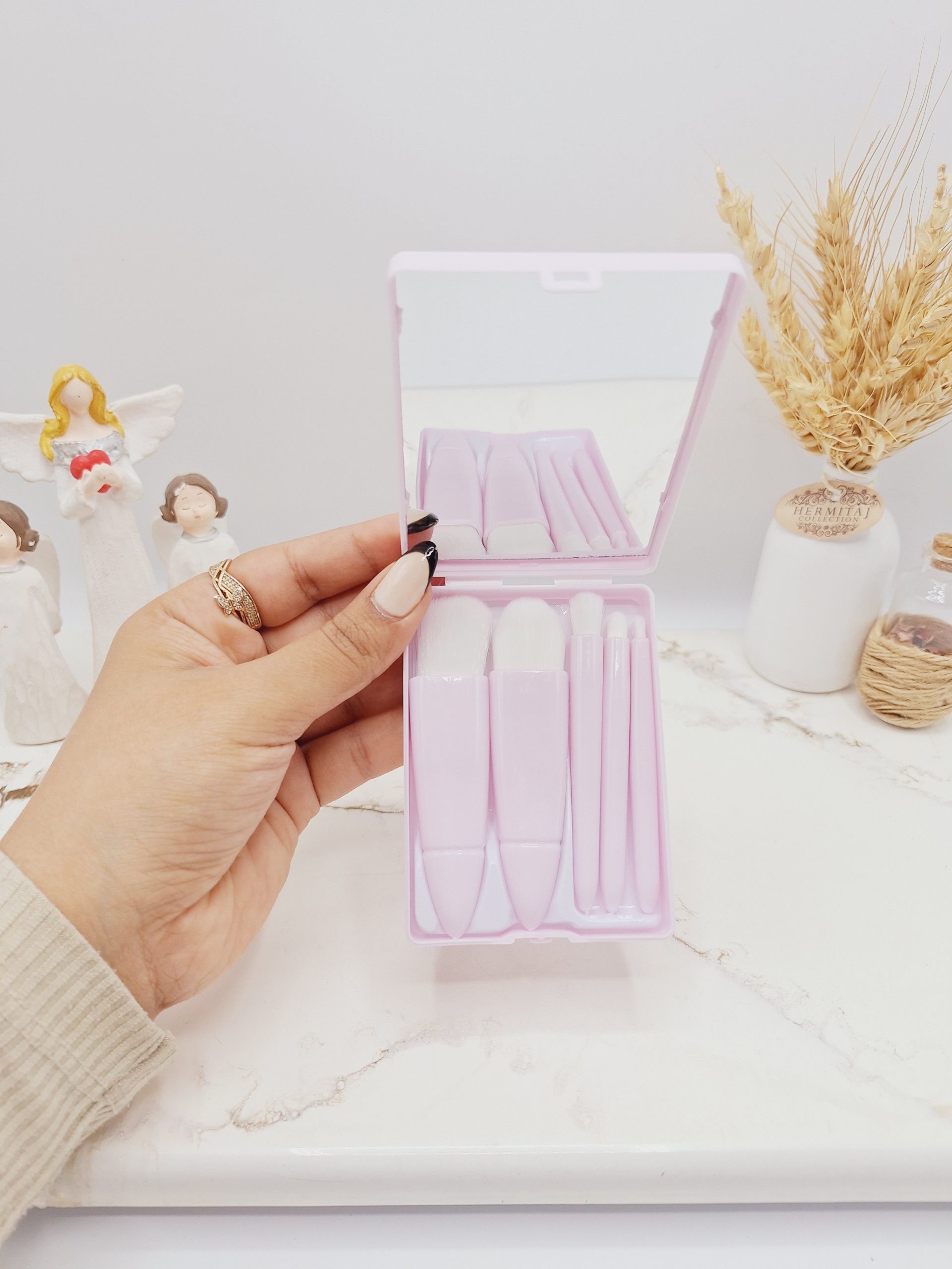 ست براش باکس دار 5 تیکه یاسی