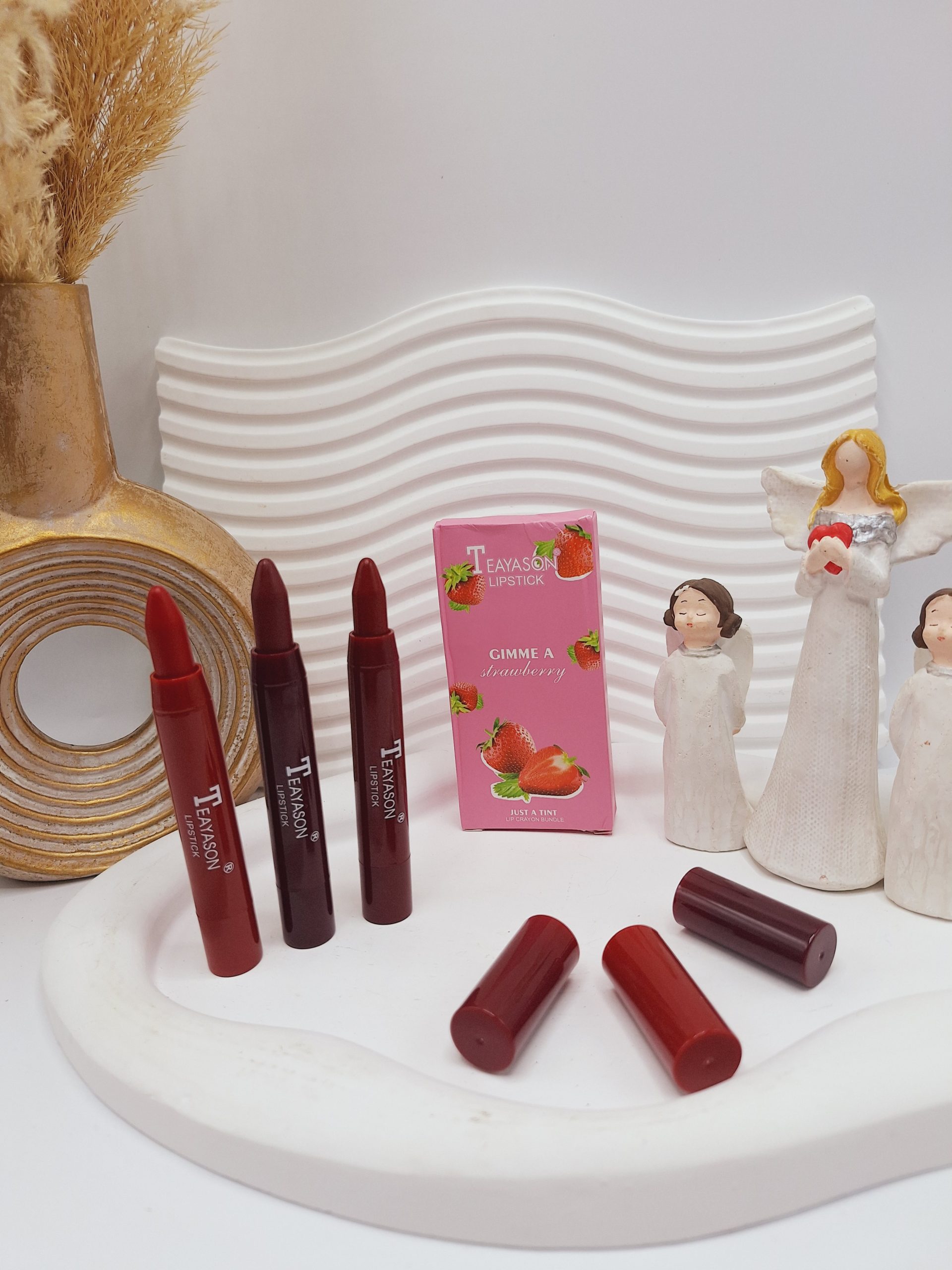 پک 3 تایی رژ لب طرح توت فرنگی TEAYASON‌‏ کد XQ06D