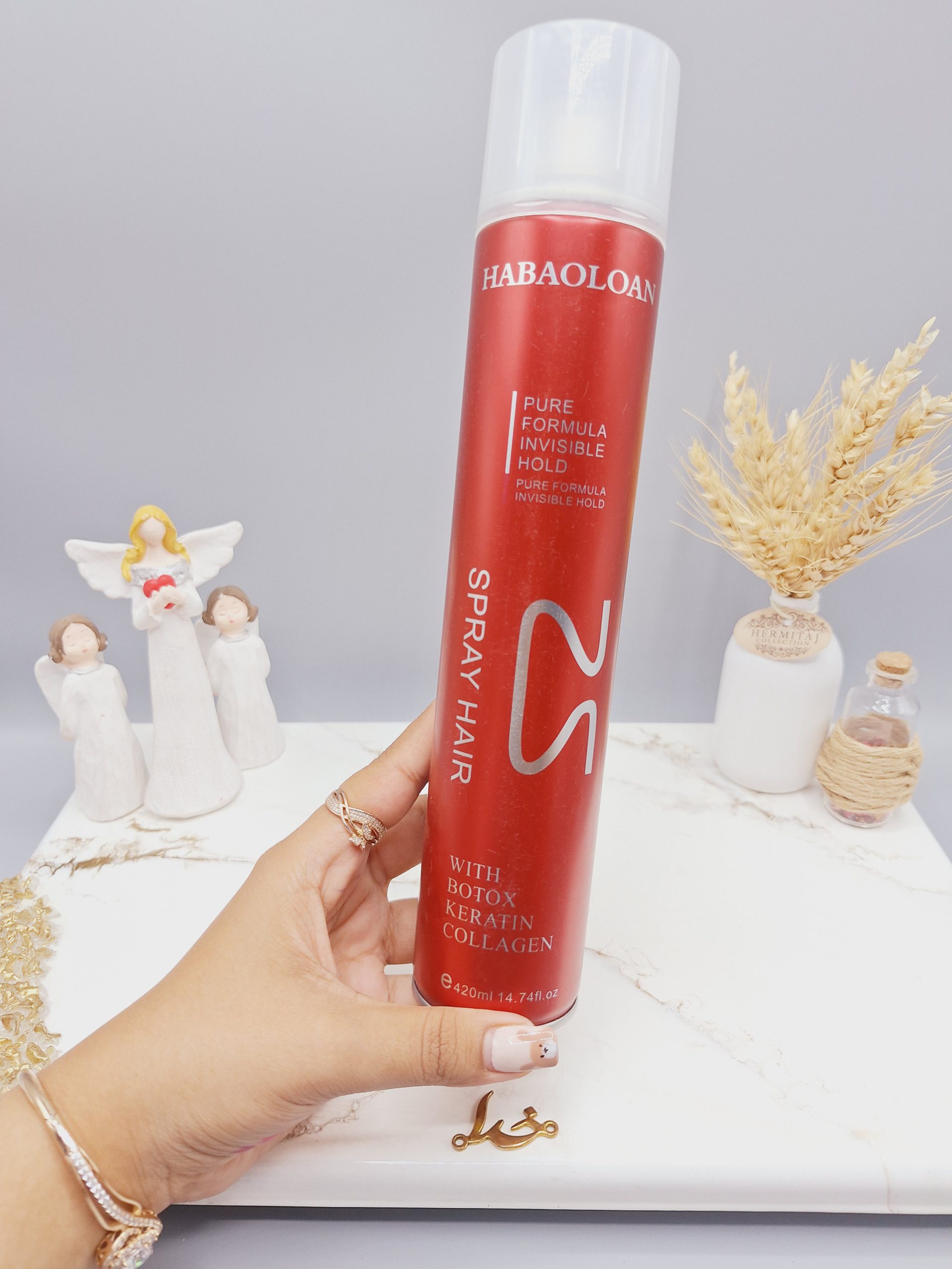 اسپری و تافت با بوتاکس کراتین کلاژن برند ‏BAOLOAN‏ حجم 420 میل کد 5545