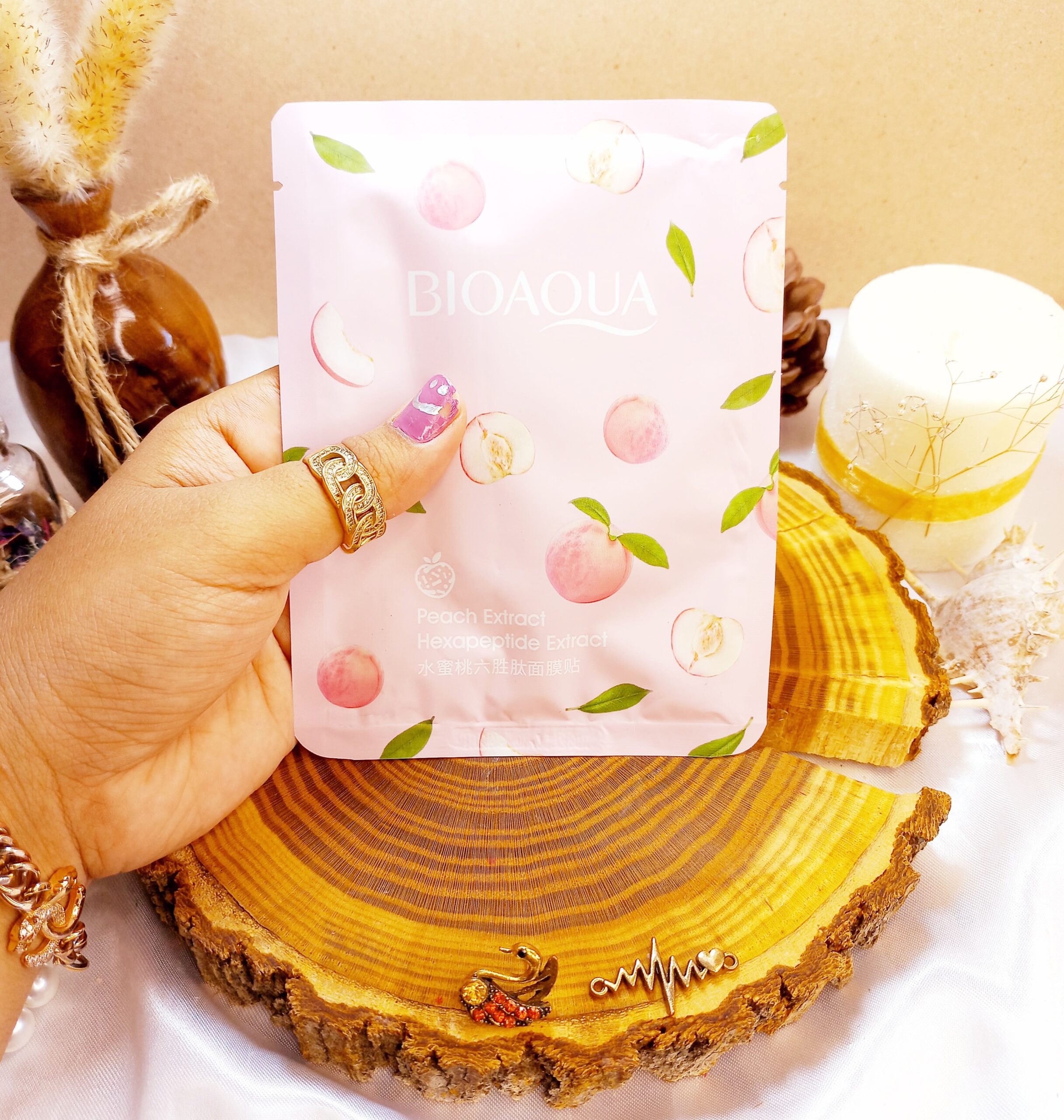 ماسک ورقه ای هلو بیوآکوا BIOAQUA کد 67956 | پخش عمده