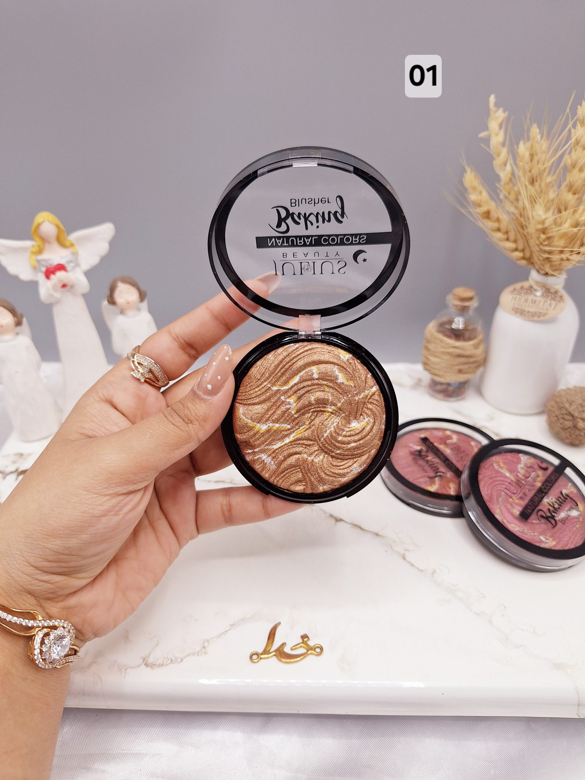 رژ گونه پودری سنگی برند جولیوس JULIUS کد JL240