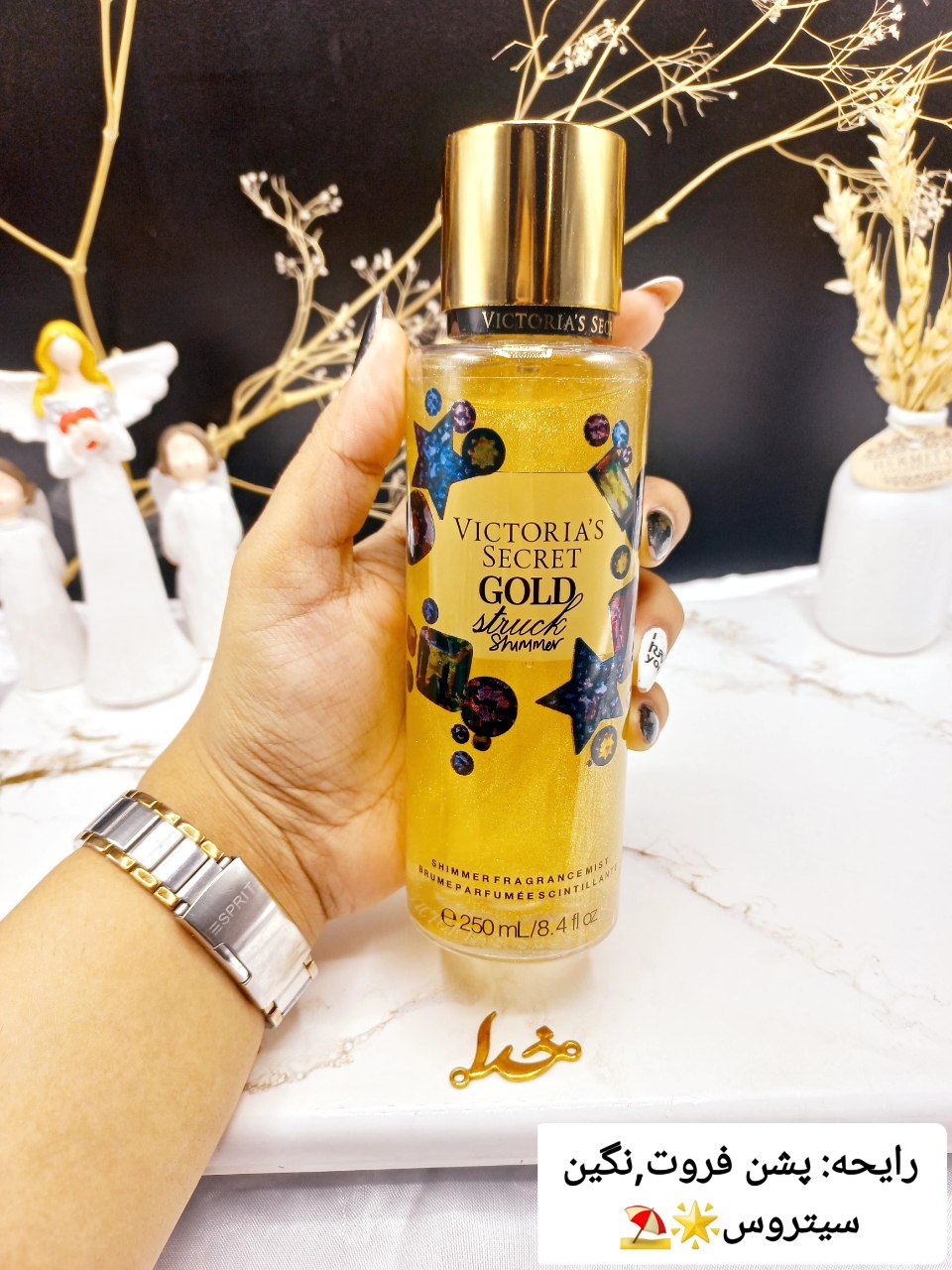 بادی اسپلش 250 ml شاین دار ویکتوریا سکرت مدل GOLD اورجینال