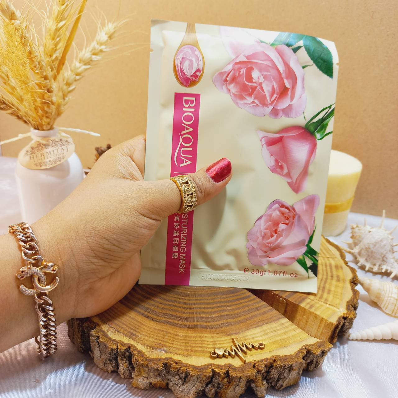 ماسک ورقه ای گل رز بیوآکوا BIOAQUA کد 2706 | پخش عمده