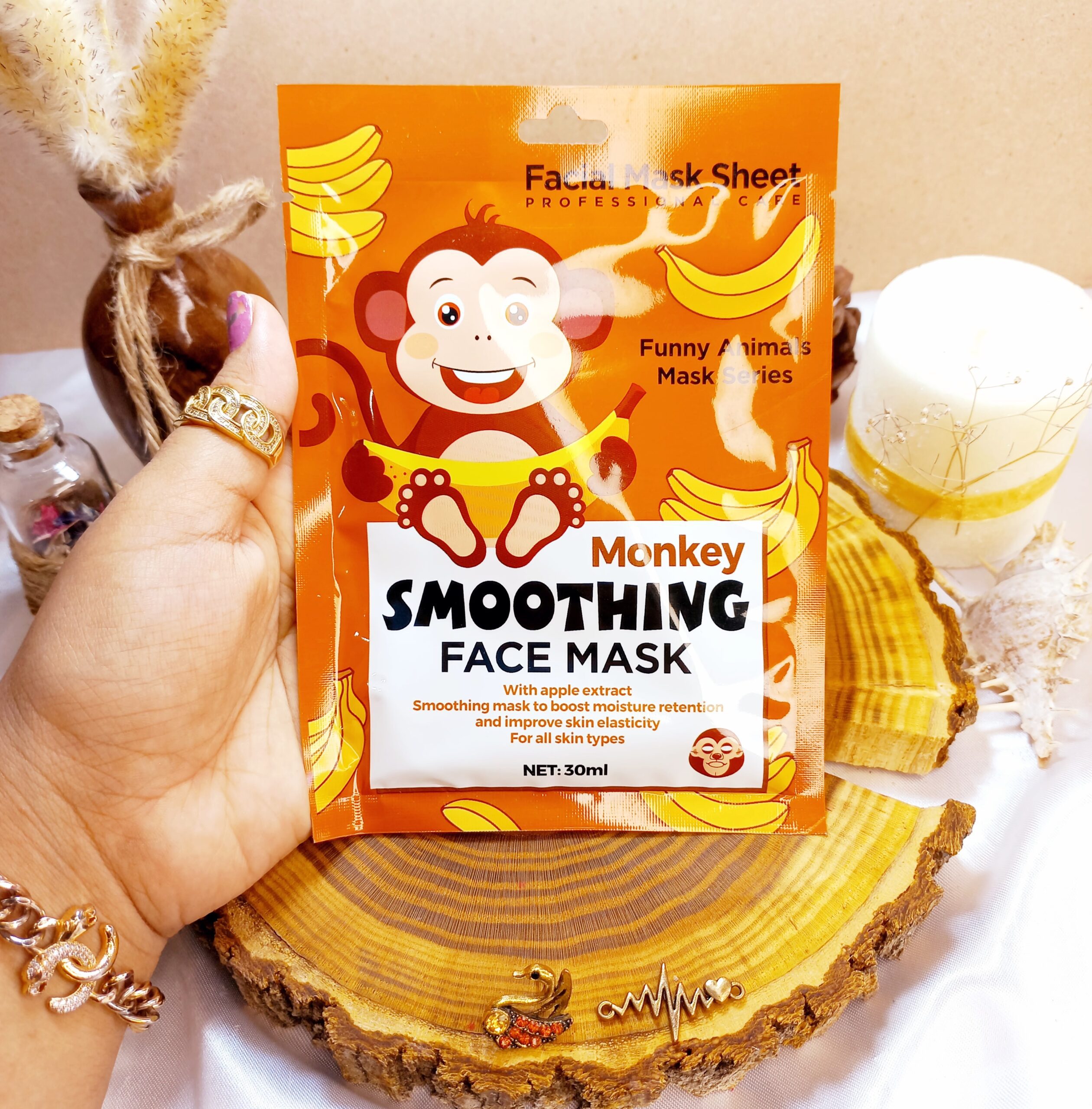 ماسک ورقه ای حیوانات طرح میمون وکالی WOKALI کد 3039