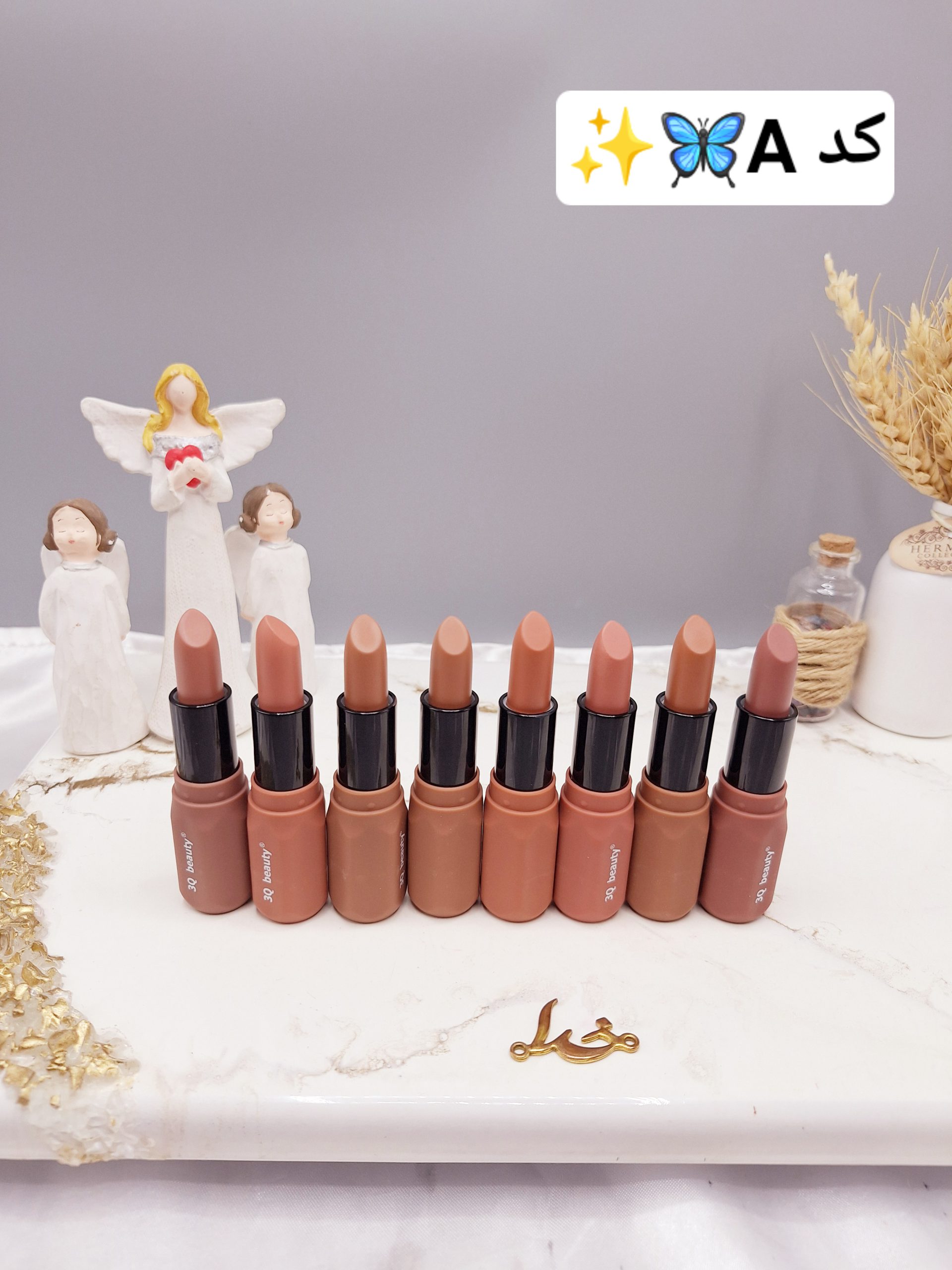 پک 8تایی رژ جامد پرطرفدار برند 3Q beauty کد LS_145