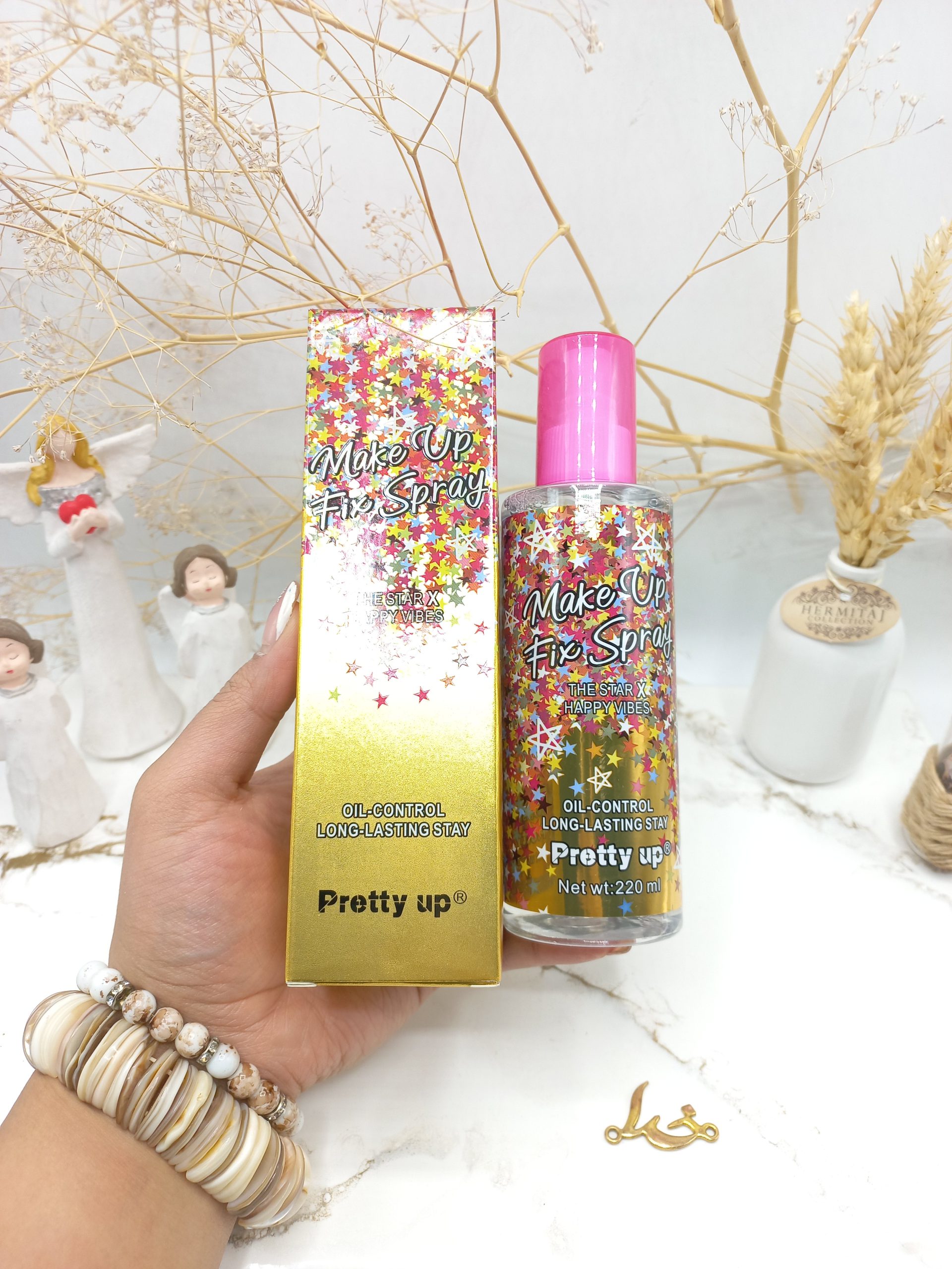 اسپری فیکس حرفه ای میکاپ طرح (ستاره) پرتی آپ Pretty up کد 0874