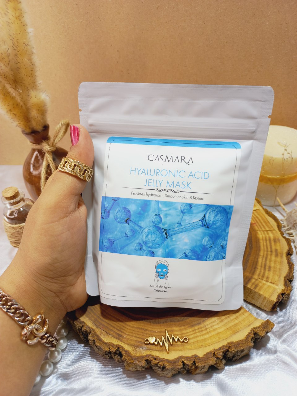 ماسک پودری جوانسازی کاسمارا CASMARA با عصاره هیالورونیک اسید HYALURONIC ACID ساخت اسپانیا 100 گرمی