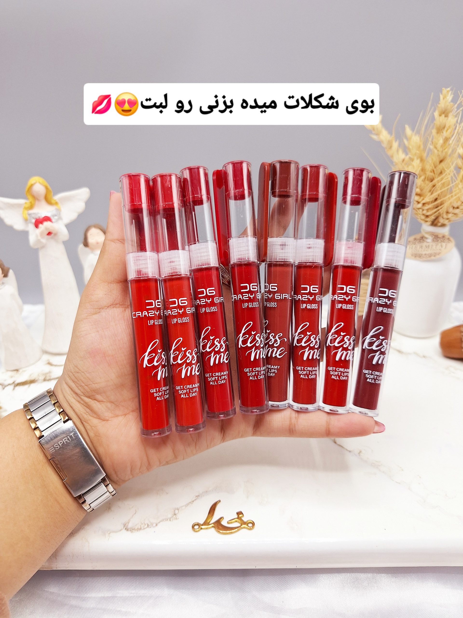 پک 8 تایی رژ مایع مدل خودکاری برند CRAZY GIRL کد CG_60