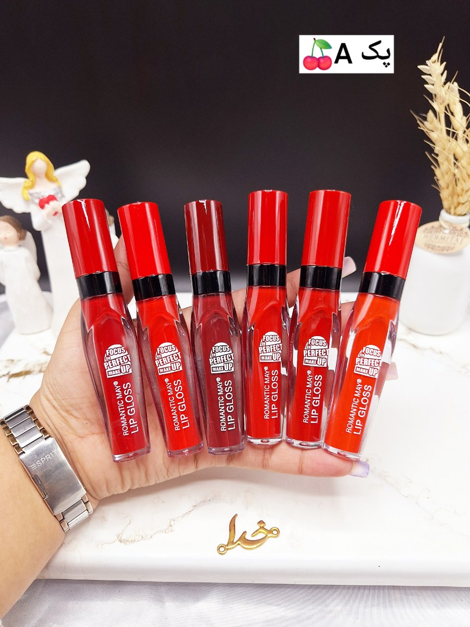 پک 6عددی رژ مایع برند رومانتیک مای ROMANTIC MAY پک B کد YR_859