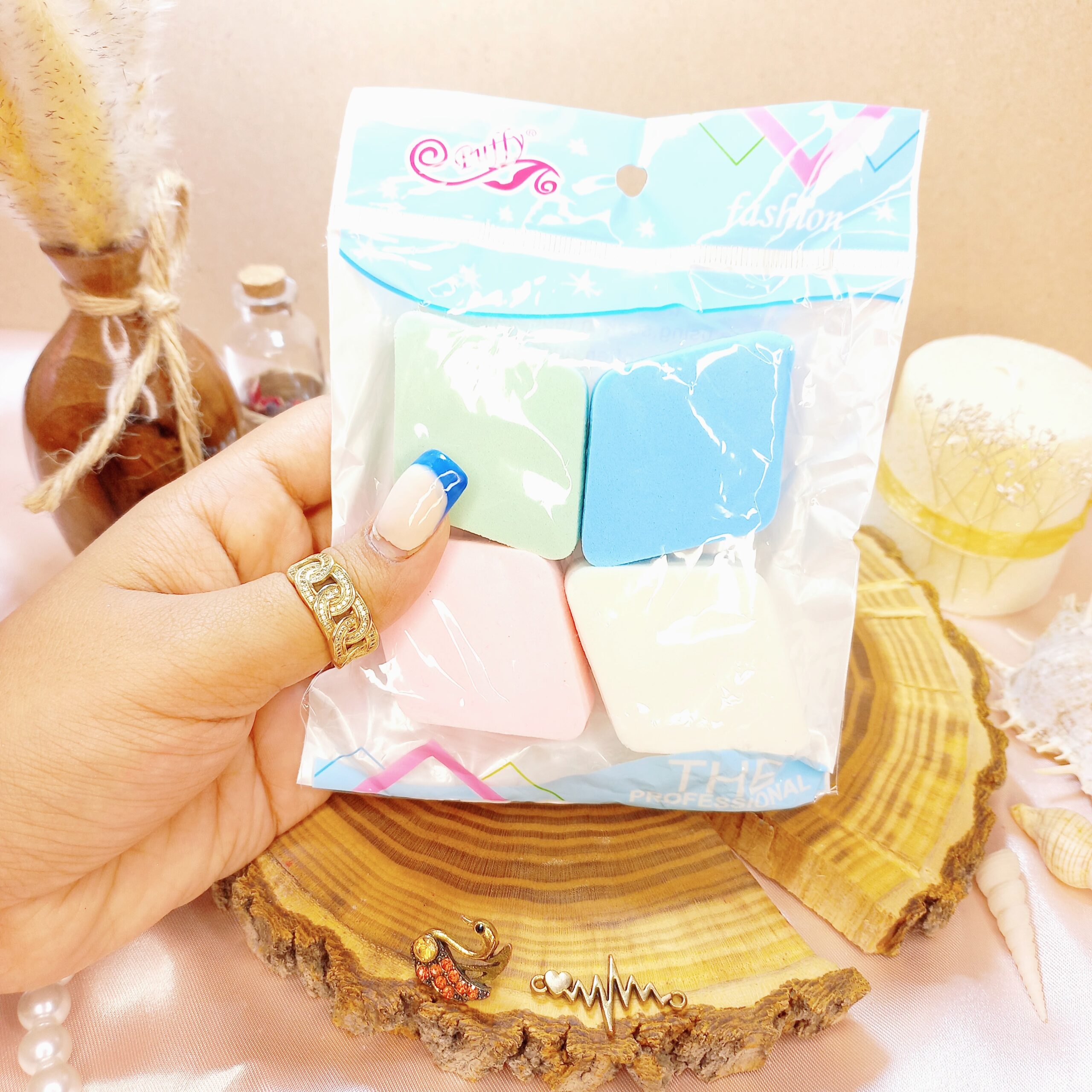 پد آرایشی 4 تکه لوزی puffy | پخش عمده