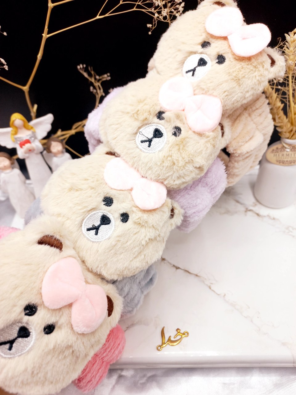 هدبند حوله ای طرح خرس