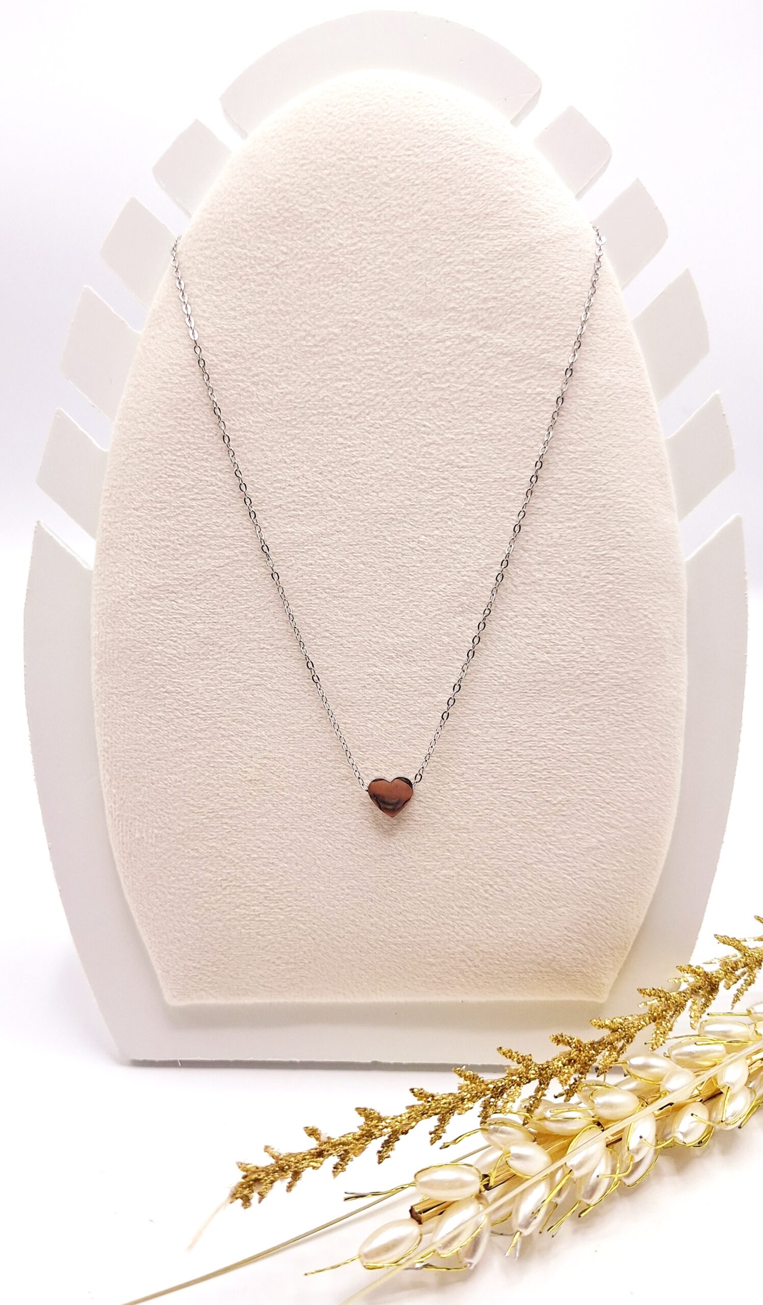 گردنبند آویز قلب نقره ای