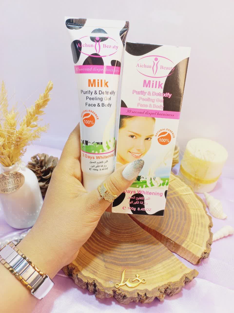 ژل پرطرفدار لایه بردار شیر Milk برند آیچون بیوتی Aichun Beauty کد AC31069