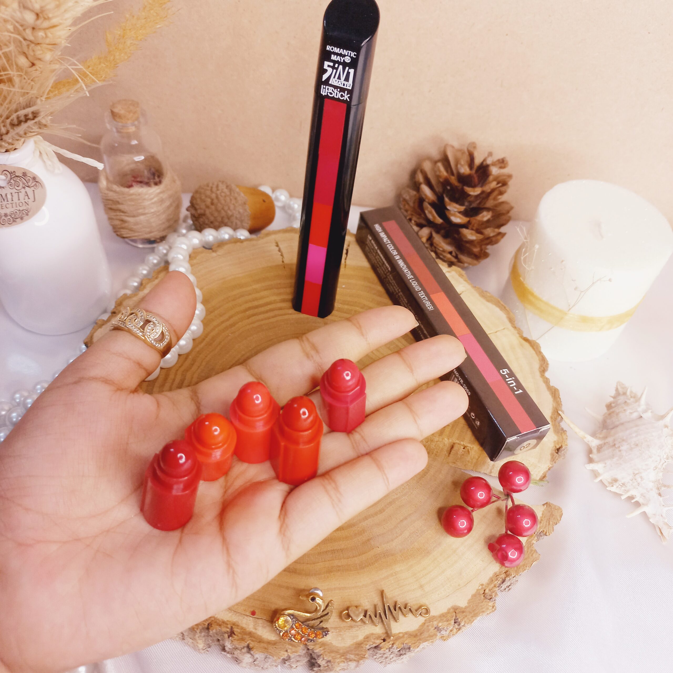 رژ لب جامد 5 طبقه رمانتیک ROMANTIC MAY کد 2069 | پخش عمده