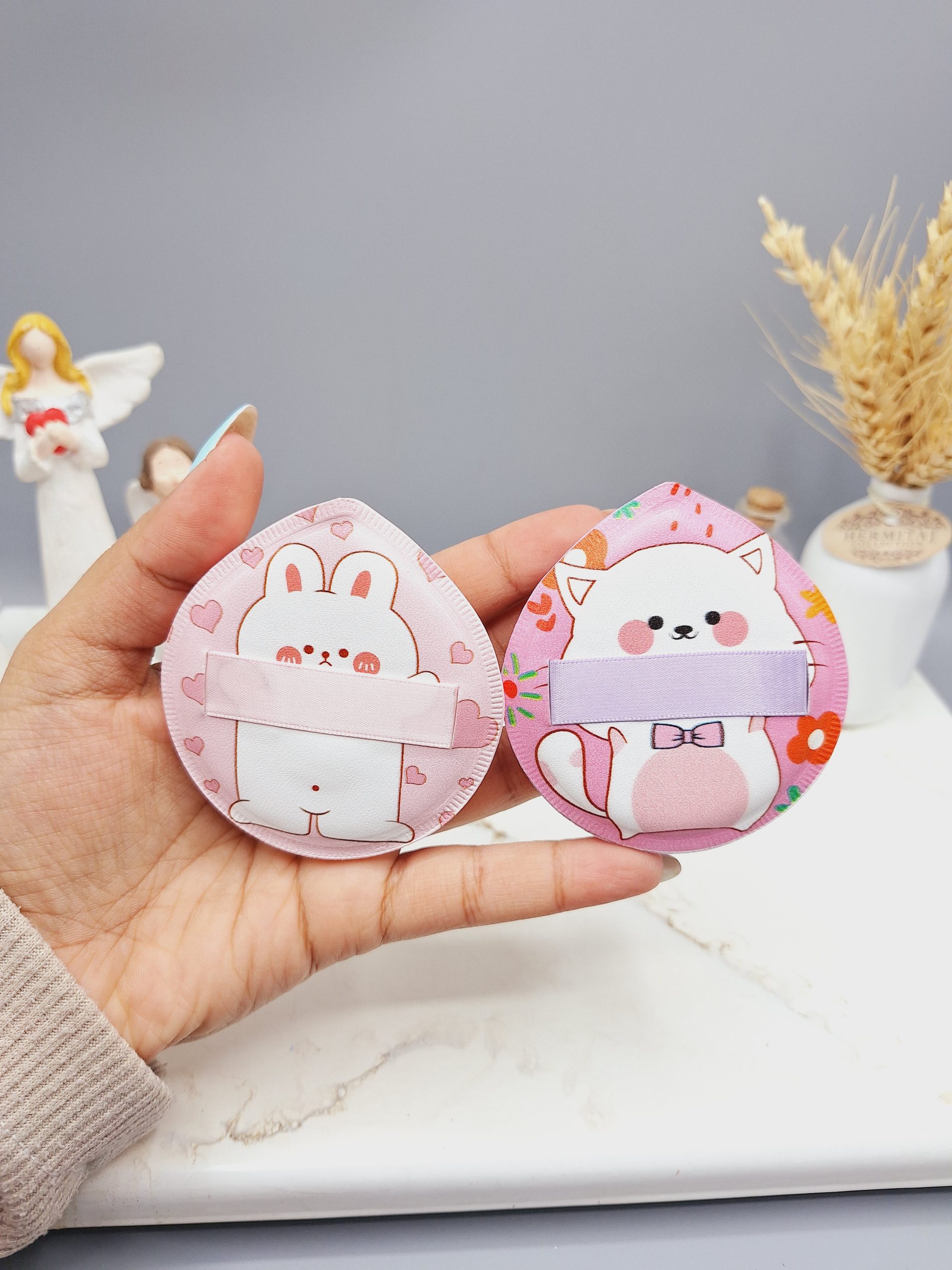 پد انگشتی خرگوشی کیوت سایز بزرگ مخصوص میکاپ برند Kiss Lovely کد FP3069