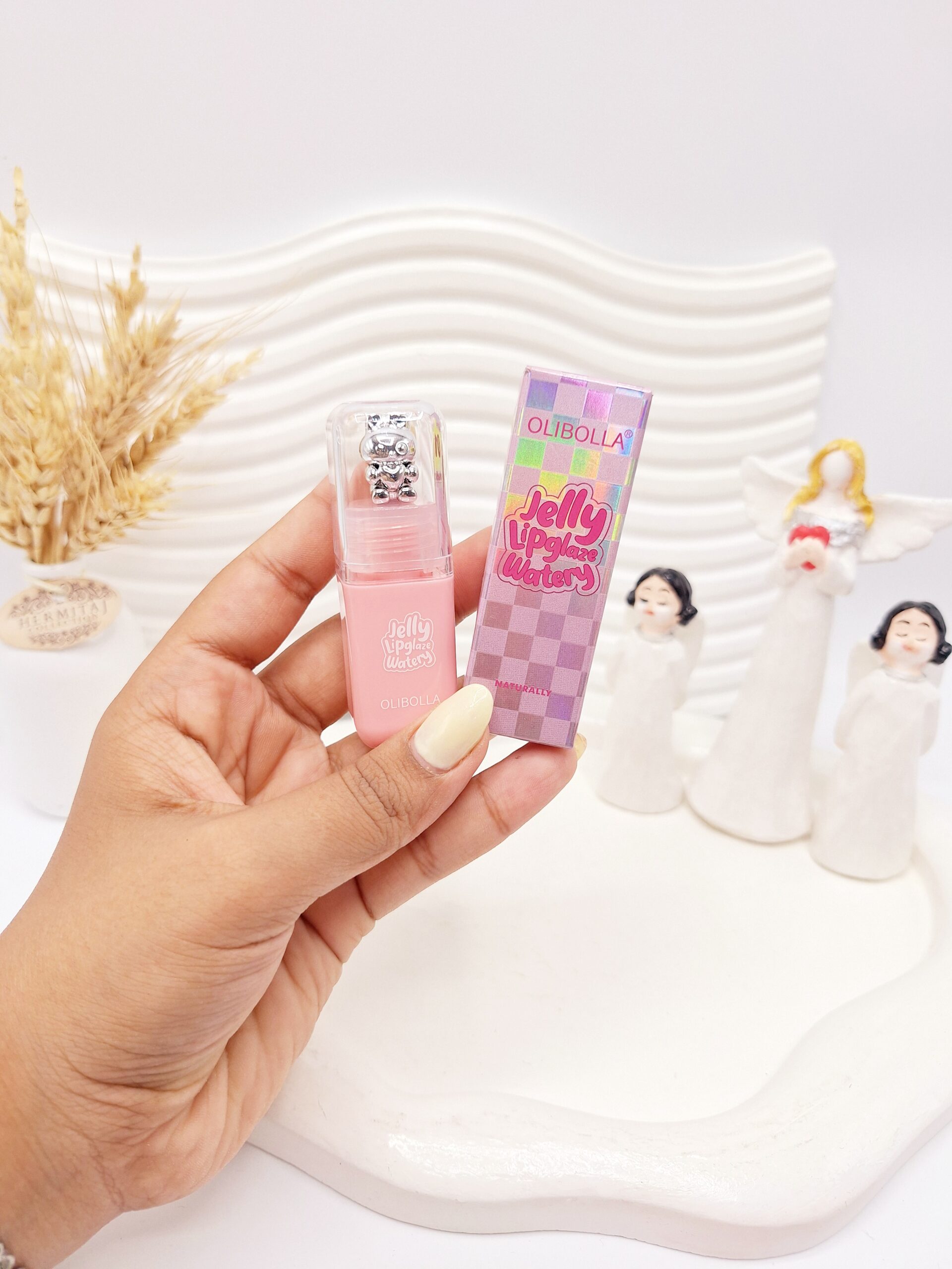 لیپ گلاس ژله ای مدل خرسی برند OLIBOLLA کد 219