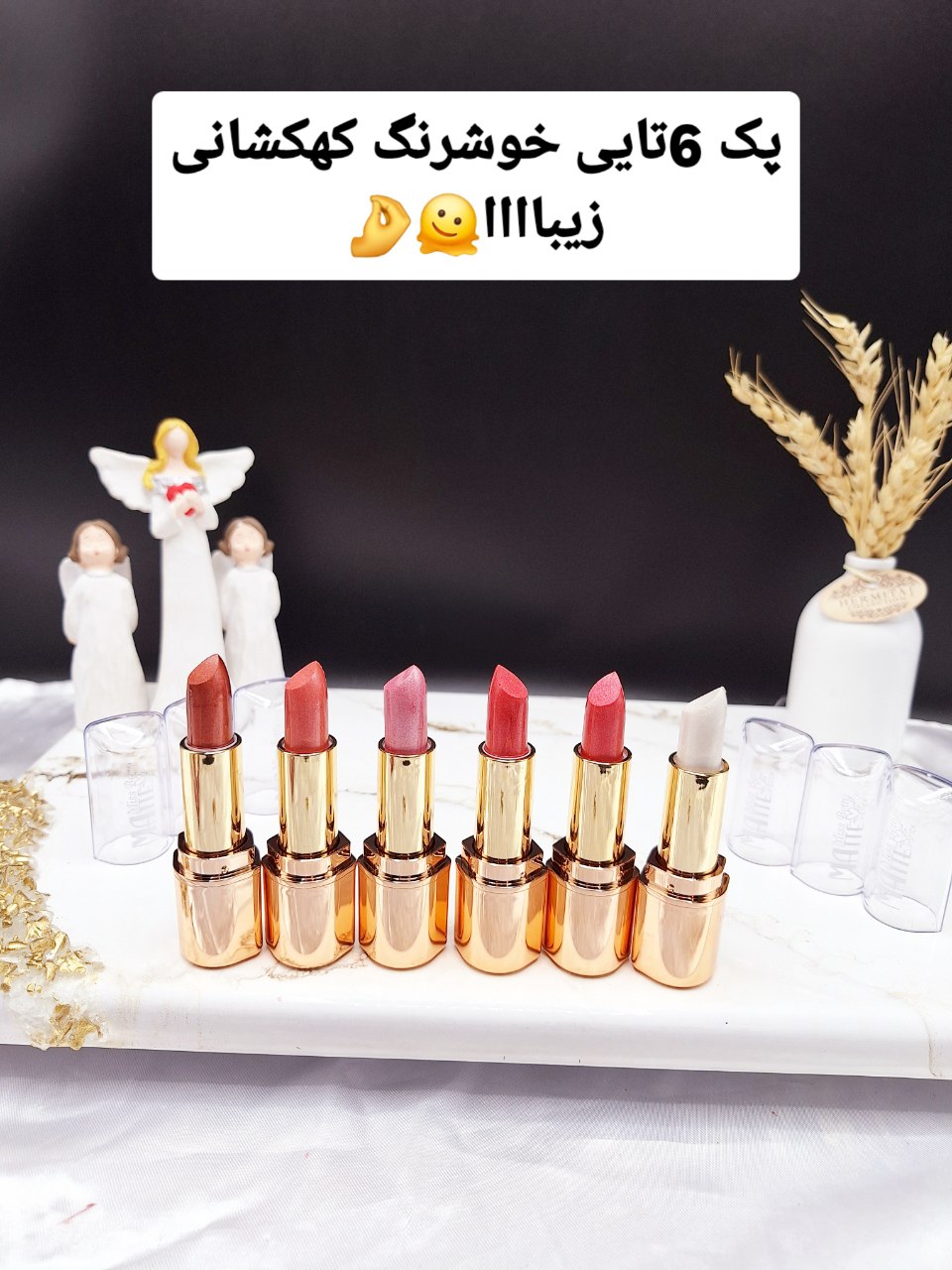 پک رژ لب جامد مات 6 عددی شاین دار میس بتی Miss Betty کد K 3382