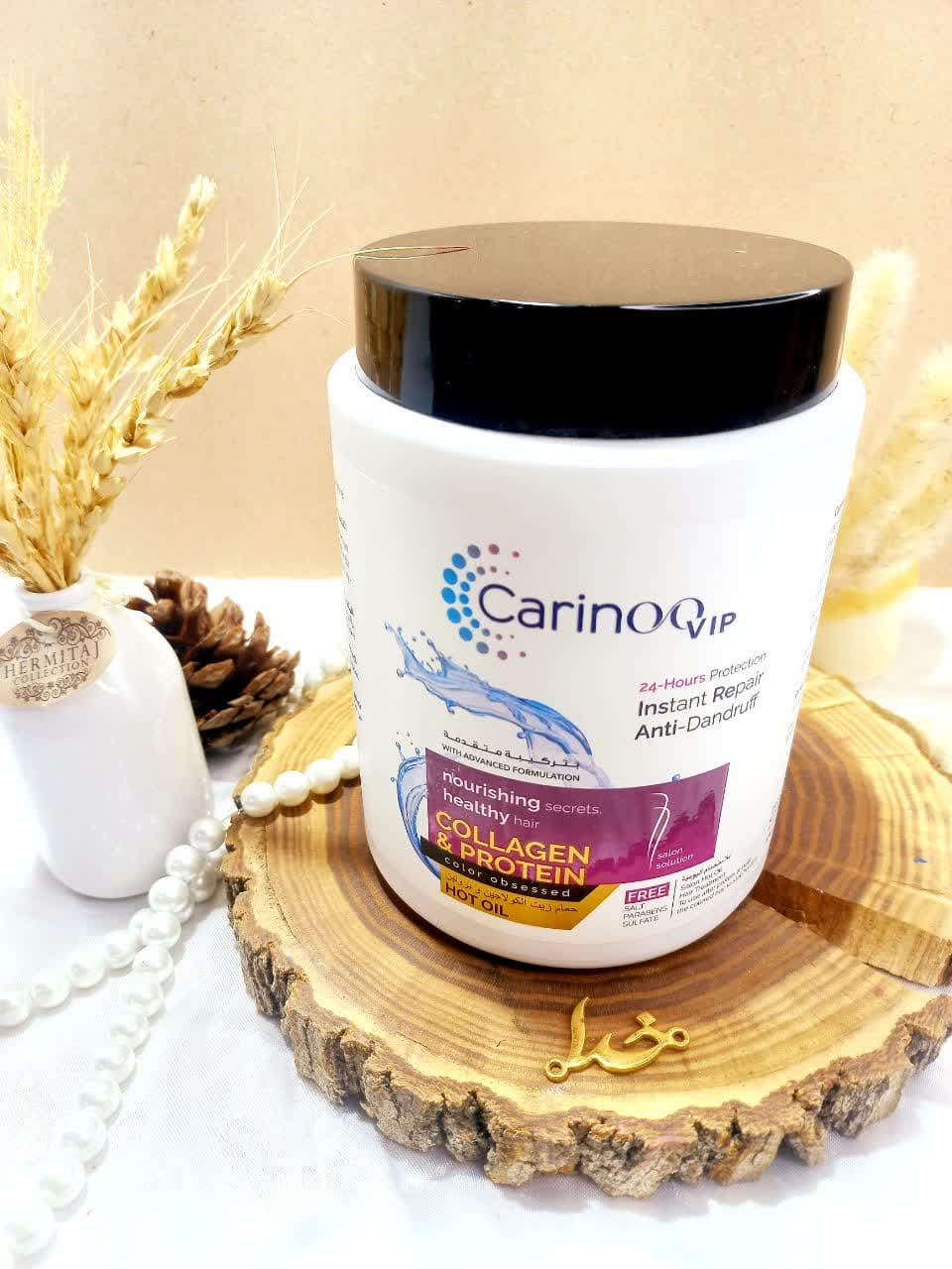 ماسک مو کارینو وی آی پی مدل کلاژن و پروتین COLLAGEN PROTEIN فری سولفات 1000میلی لیتر کد CRH015