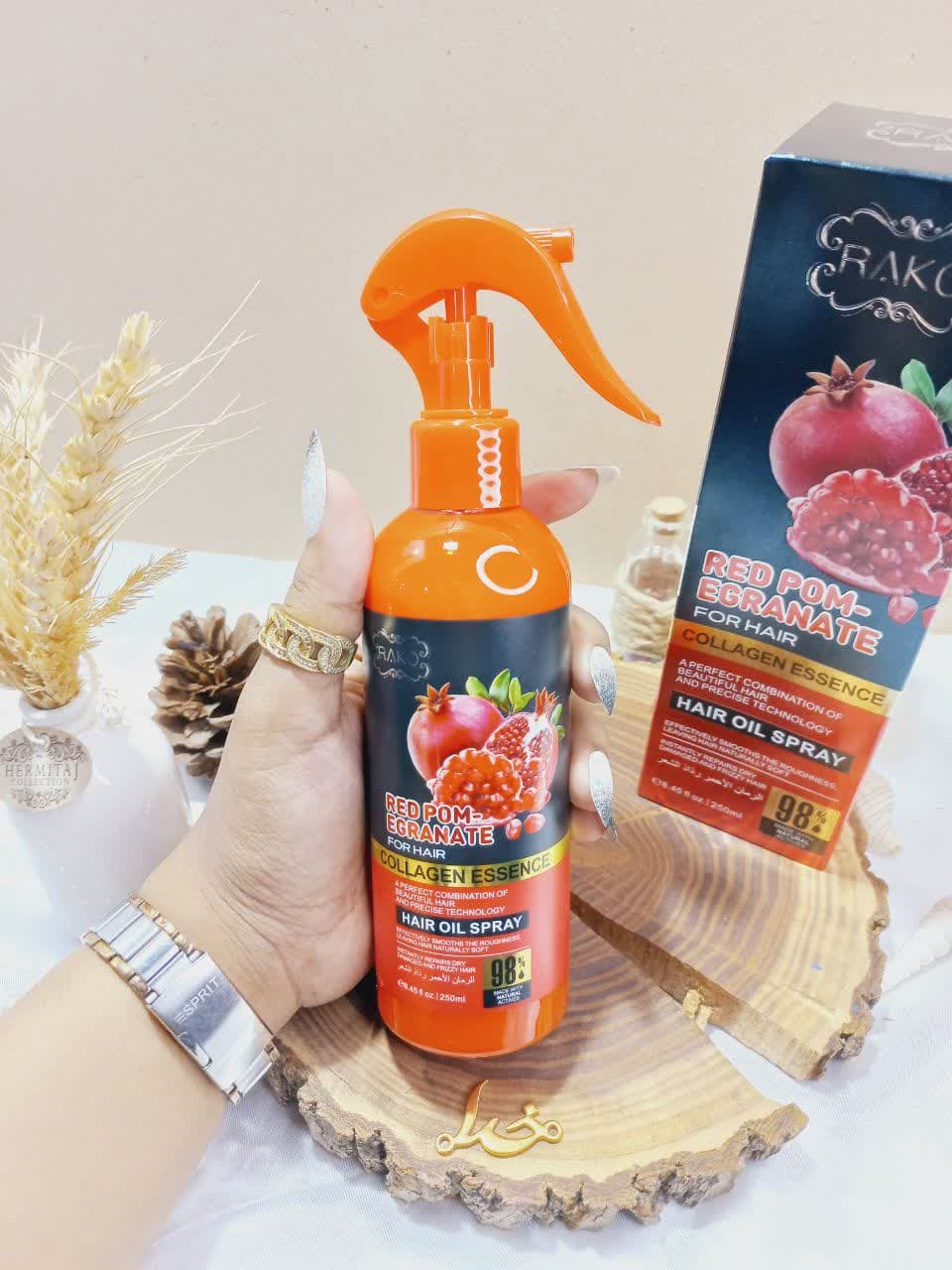 اسپری دو فاز مدل انار قرمز RED POM EGRANATE حجم 250 میل برند راکو RAKO اصلی کد RK1093